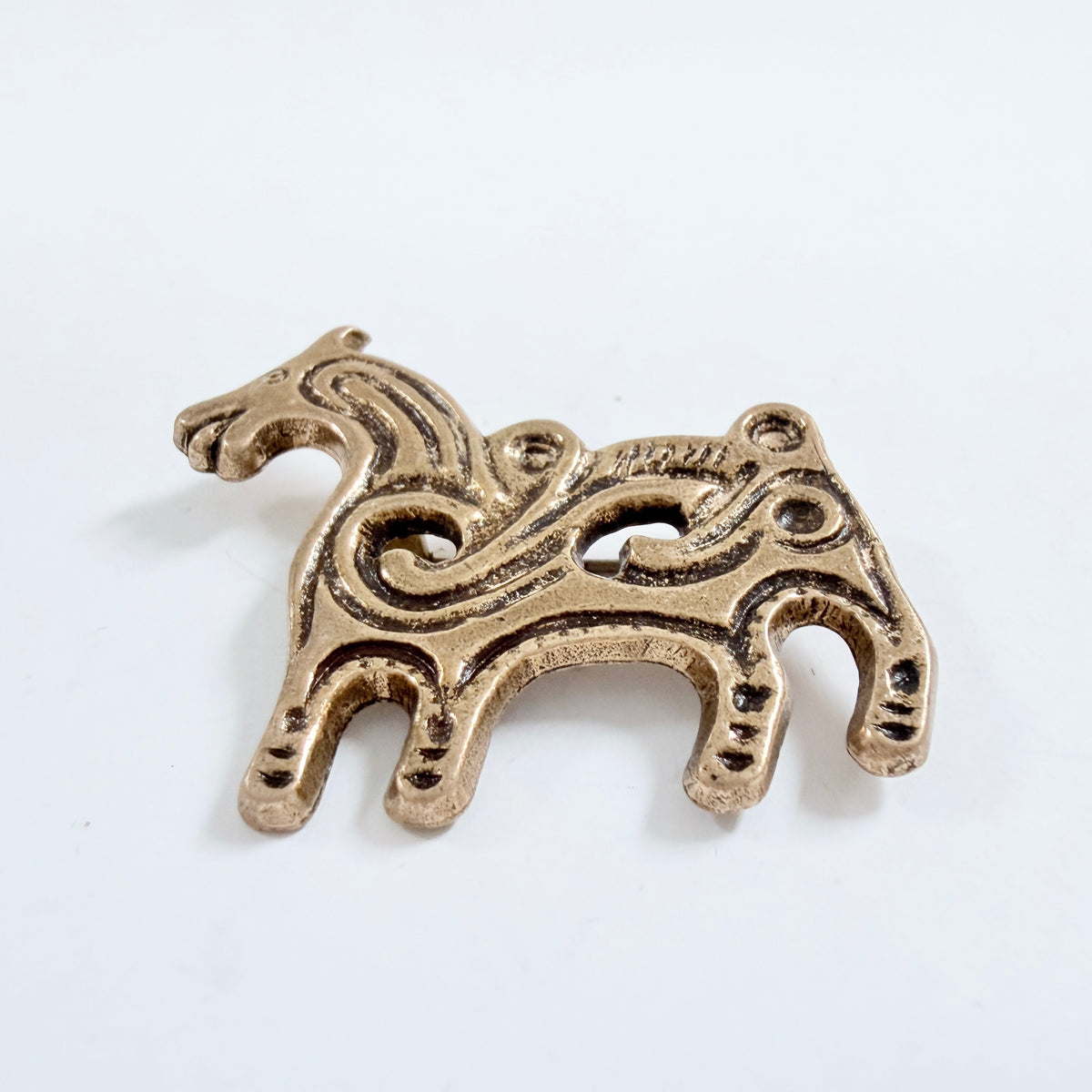 Kalevala Koru, Finland. Vintage Bronze Horse Brooch.