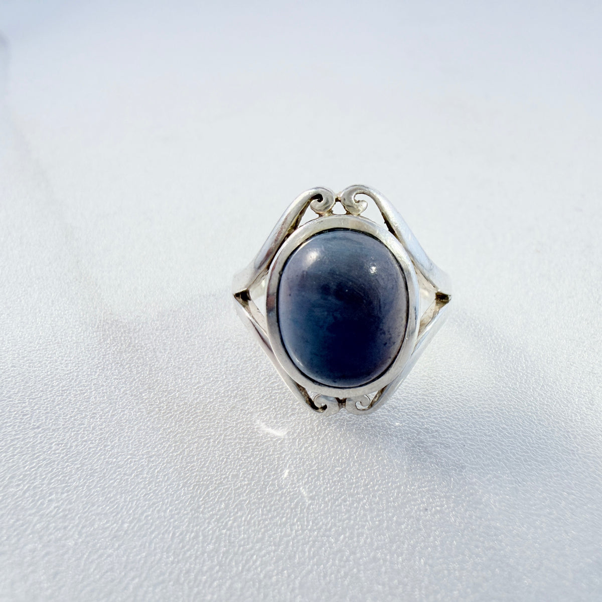 Vintage Sterling Silver Bergslagen-stone Ring.