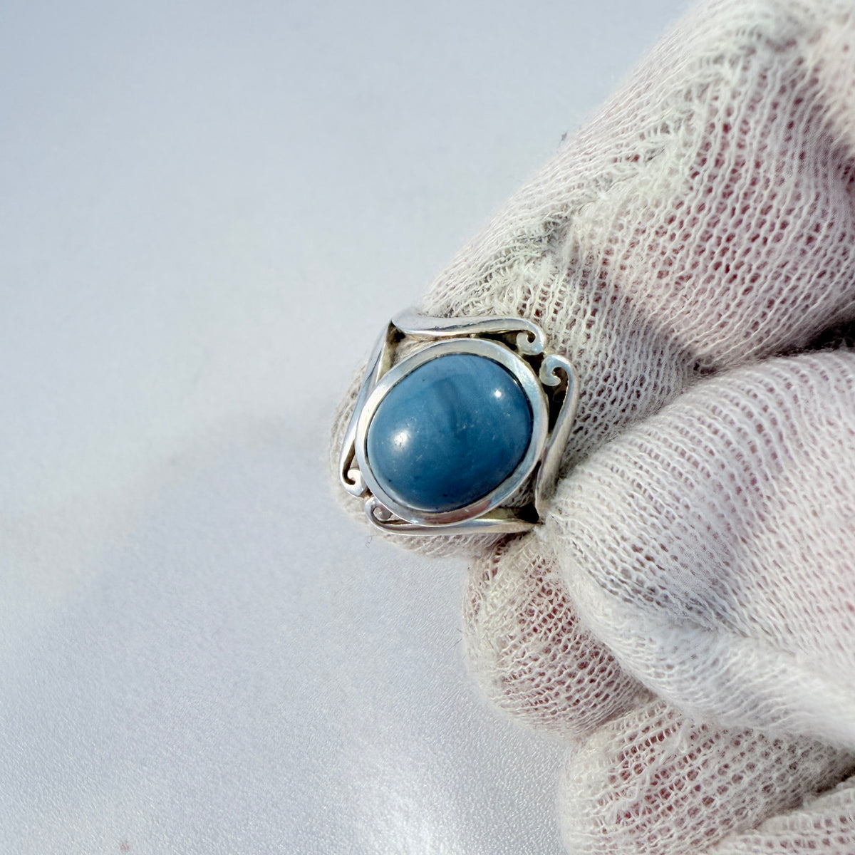 Vintage Sterling Silver Bergslagen-stone Ring.
