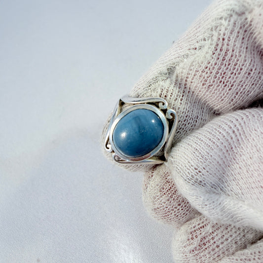 Vintage Sterling Silver Bergslagen-stone Ring.