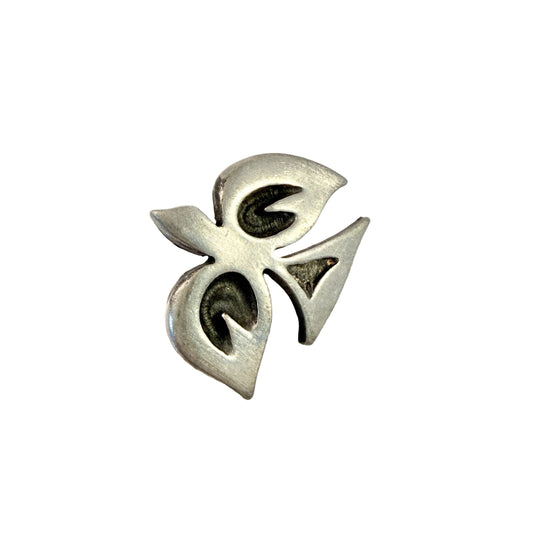 Rune Tennsmed, Sweden. Vintage Pewter Peace Dove Brooch.