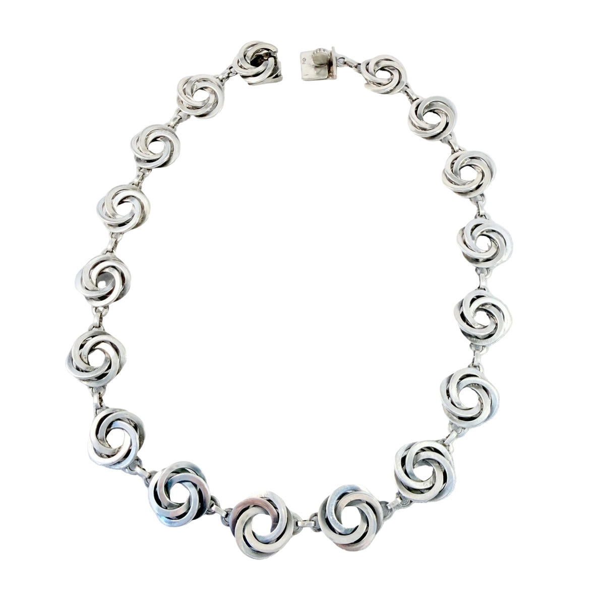 Hermann Ole Jacobsen, Denmark 1947-57. Chunky Vintage Sterling Silver Chain Necklace.