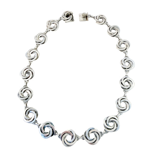 Hermann Ole Jacobsen, Denmark 1947-57. Chunky Vintage Sterling Silver Chain Necklace.