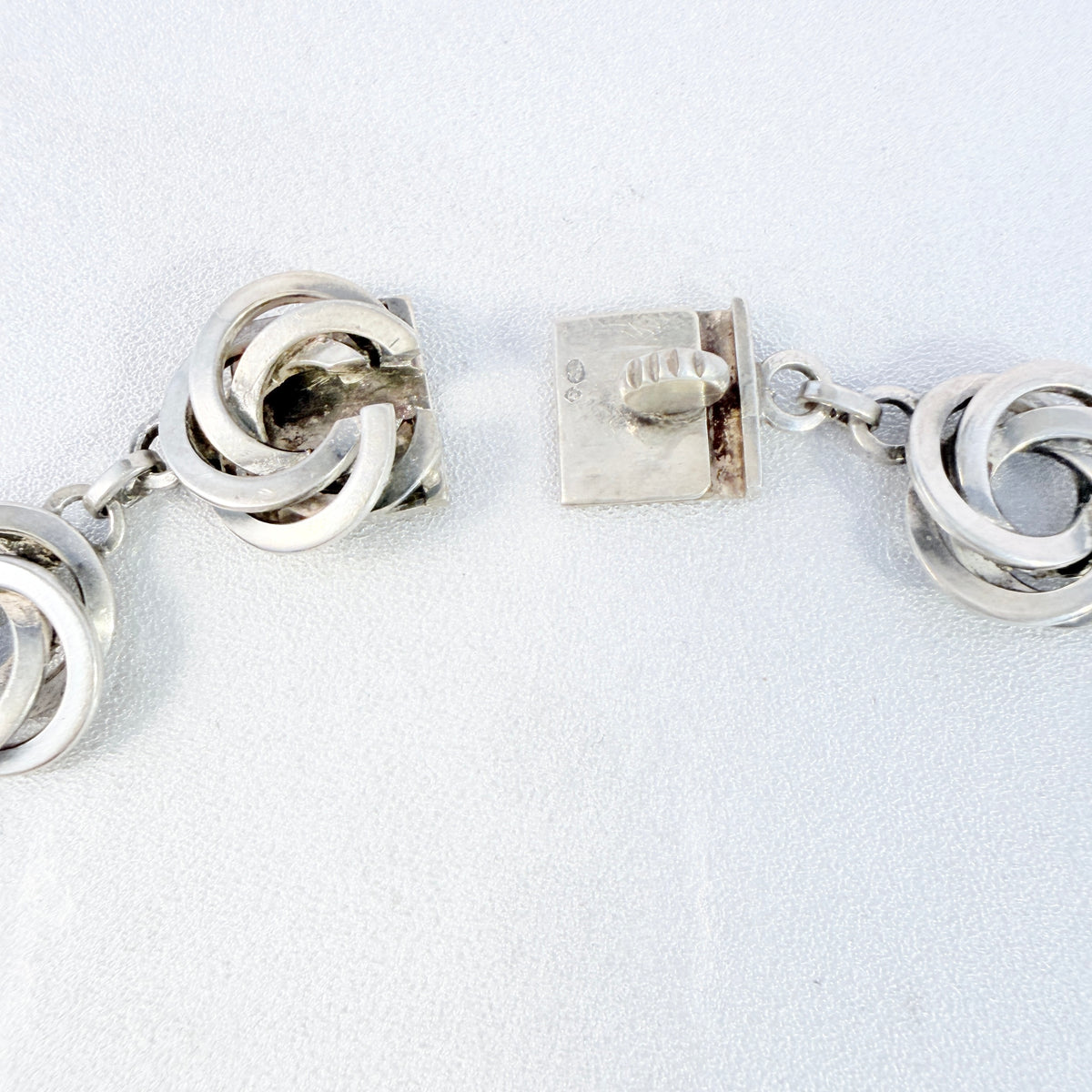 Hermann Ole Jacobsen, Denmark 1947-57. Chunky Vintage Sterling Silver Chain Necklace.