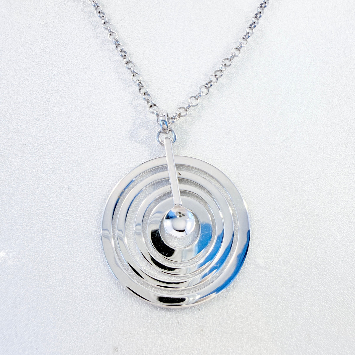 Tapio Wirkkala for Kultakeskus Finland Sterling Silver Moon Pendant Necklace