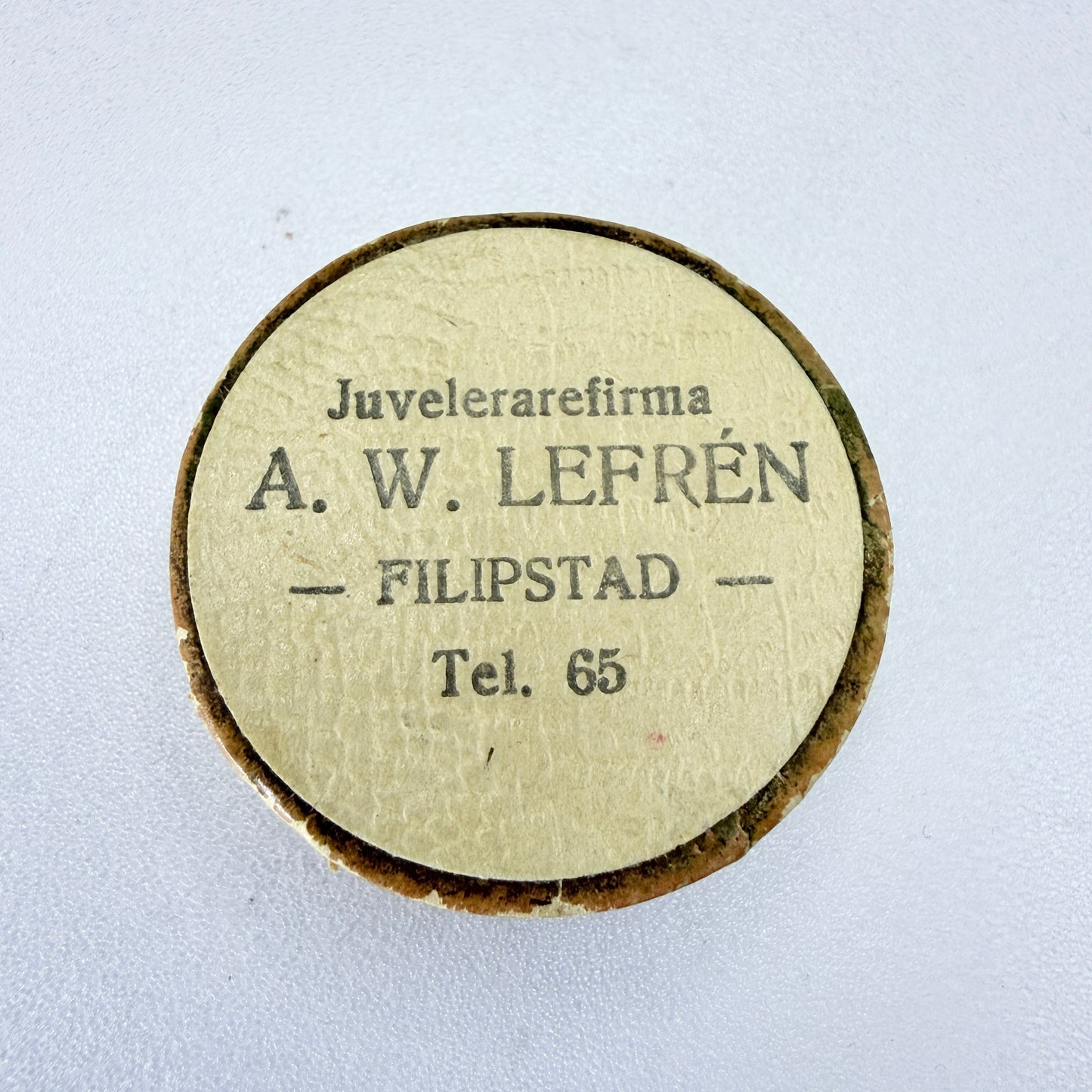 Sweden early 1900s. Antique Cardboard Ring / Earrings Box.
