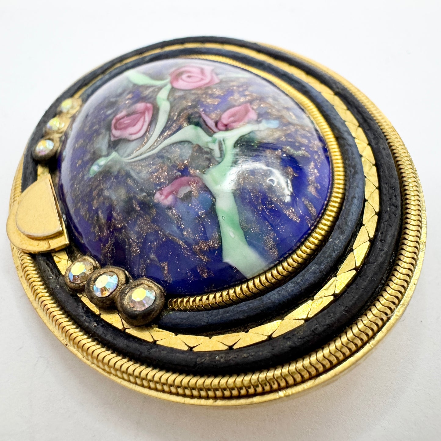 MARENA, West Germany. Vintage Costume Jewelry Brooch Pendant.