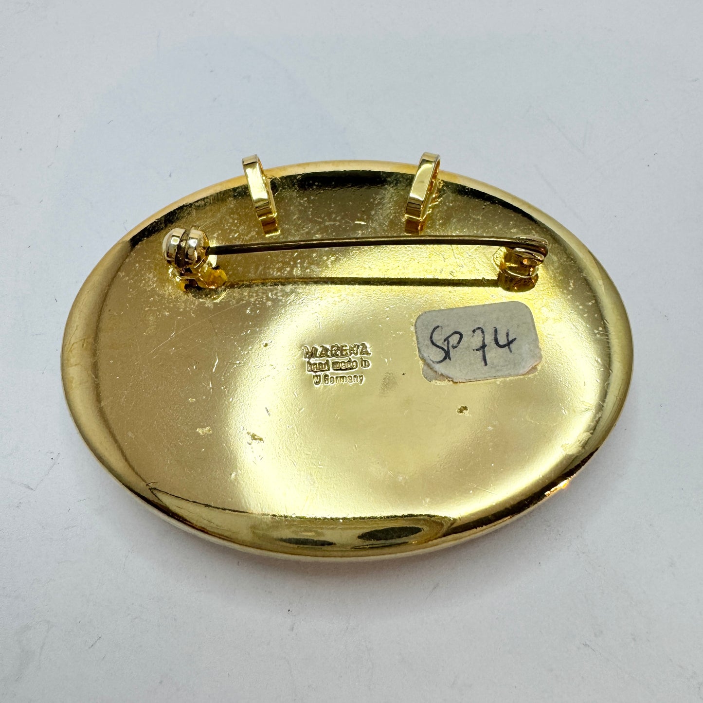 MARENA, West Germany. Vintage Costume Jewelry Brooch Pendant.