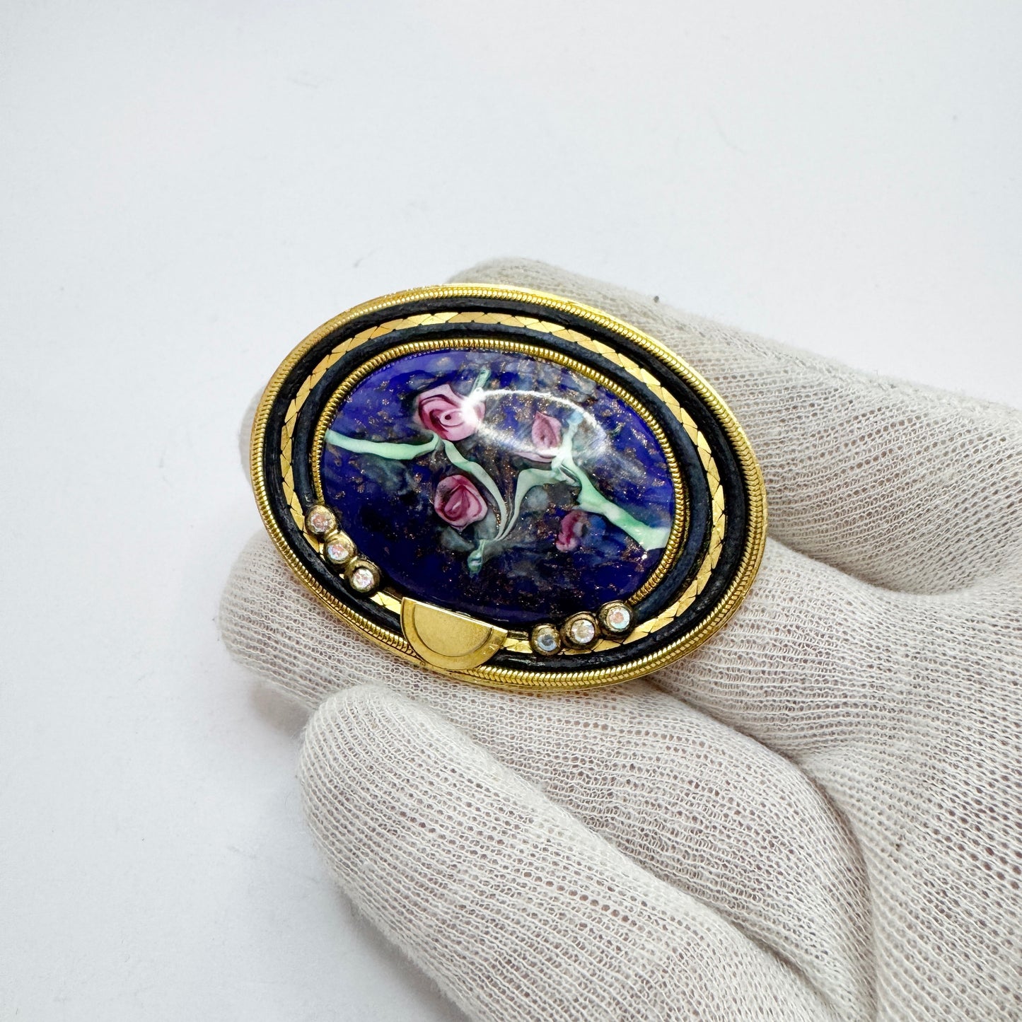 MARENA, West Germany. Vintage Costume Jewelry Brooch Pendant.