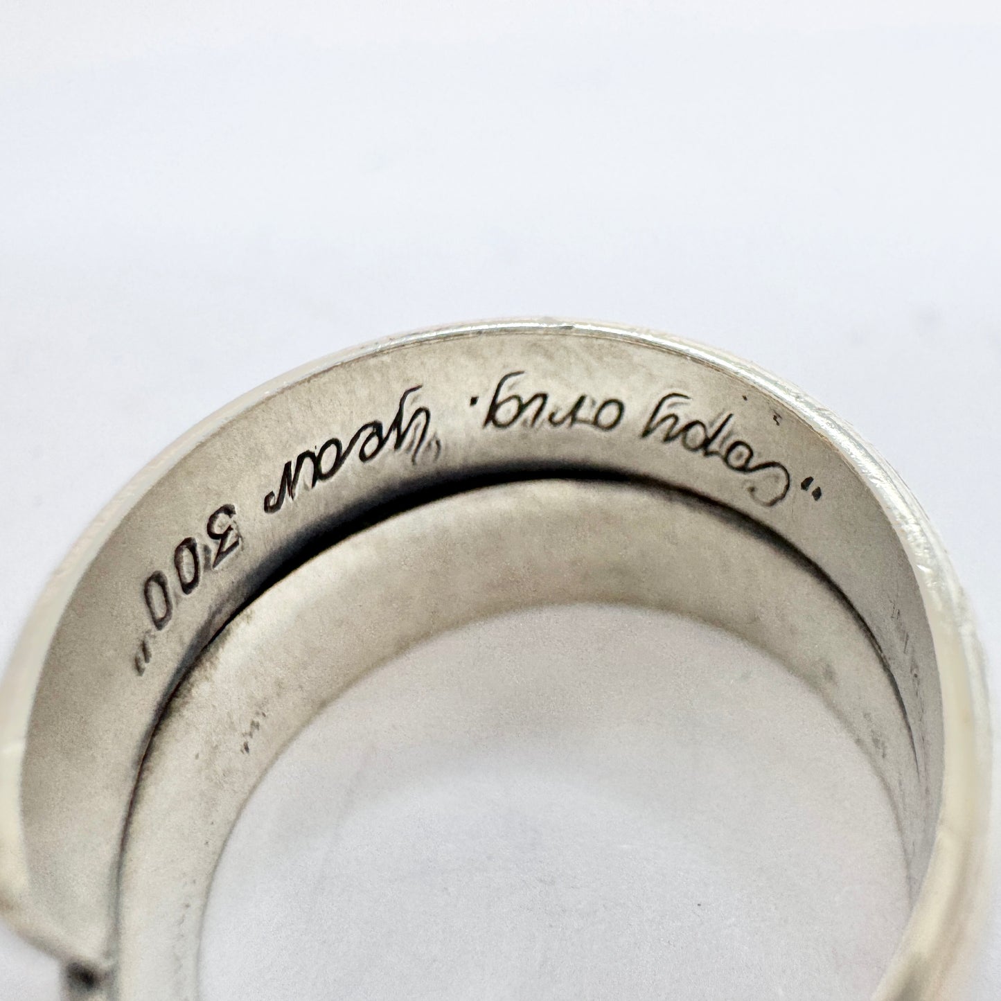 David-Andersen, Norway. Vintage Sterling Silver Viking Copy Ring