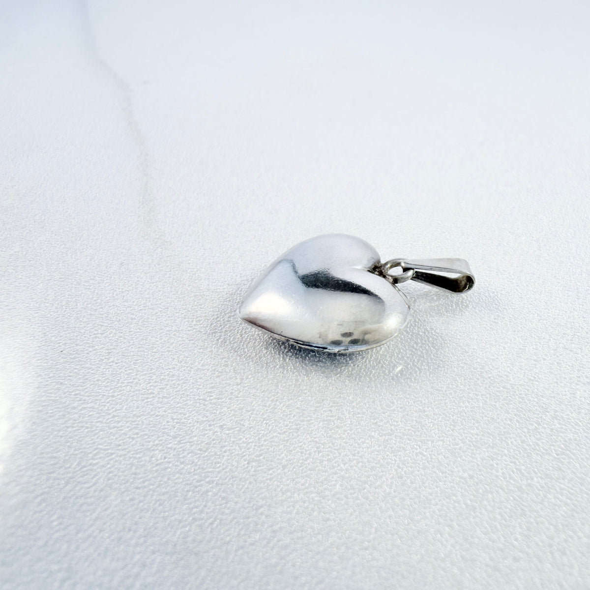 Herman Siersbøl, Denmark 1950s. Vintage Sterling Silver Little Puffy Heart Pendant.