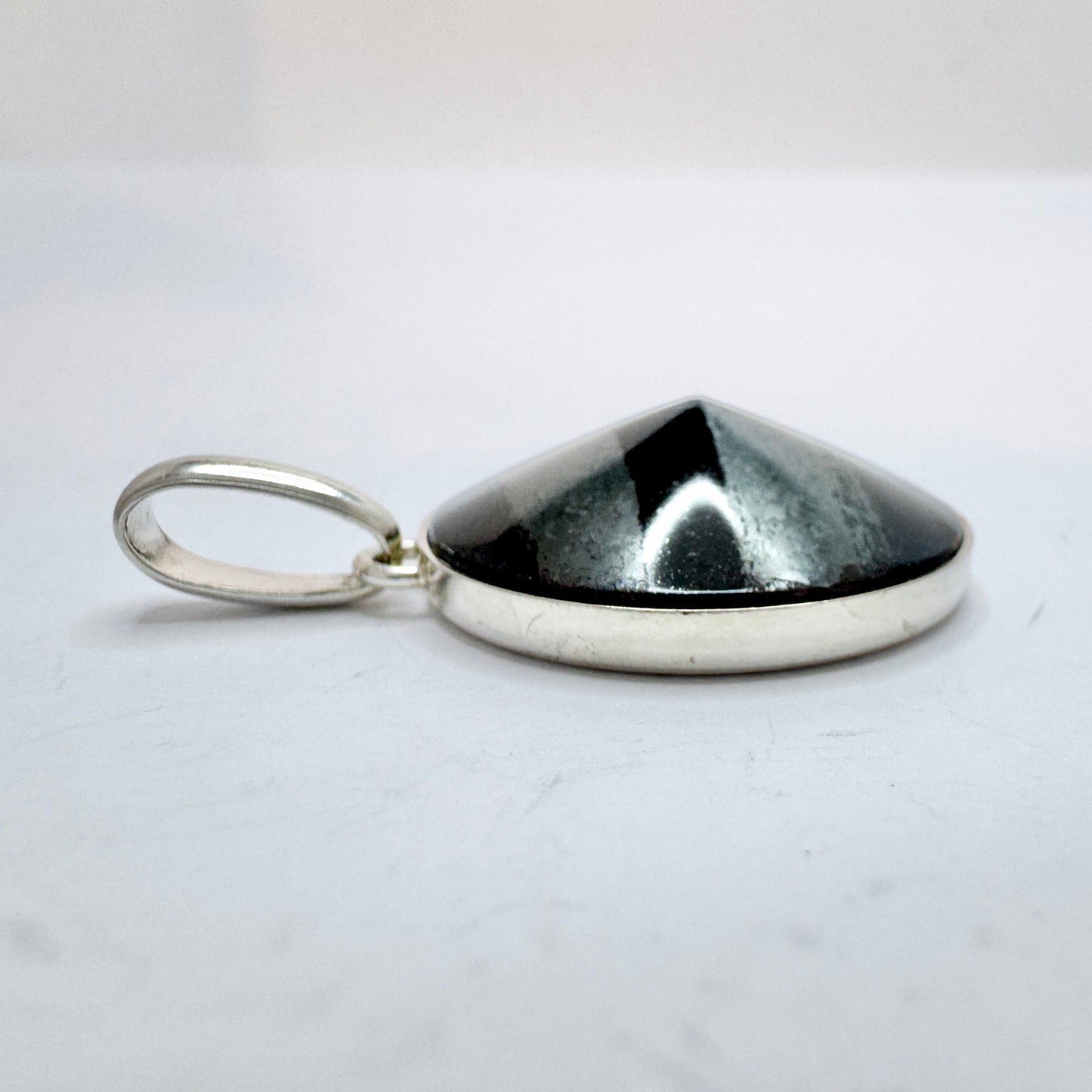Stenlya, Sweden 1977. Vintage Sterling Silver Iron Ore Pendant.