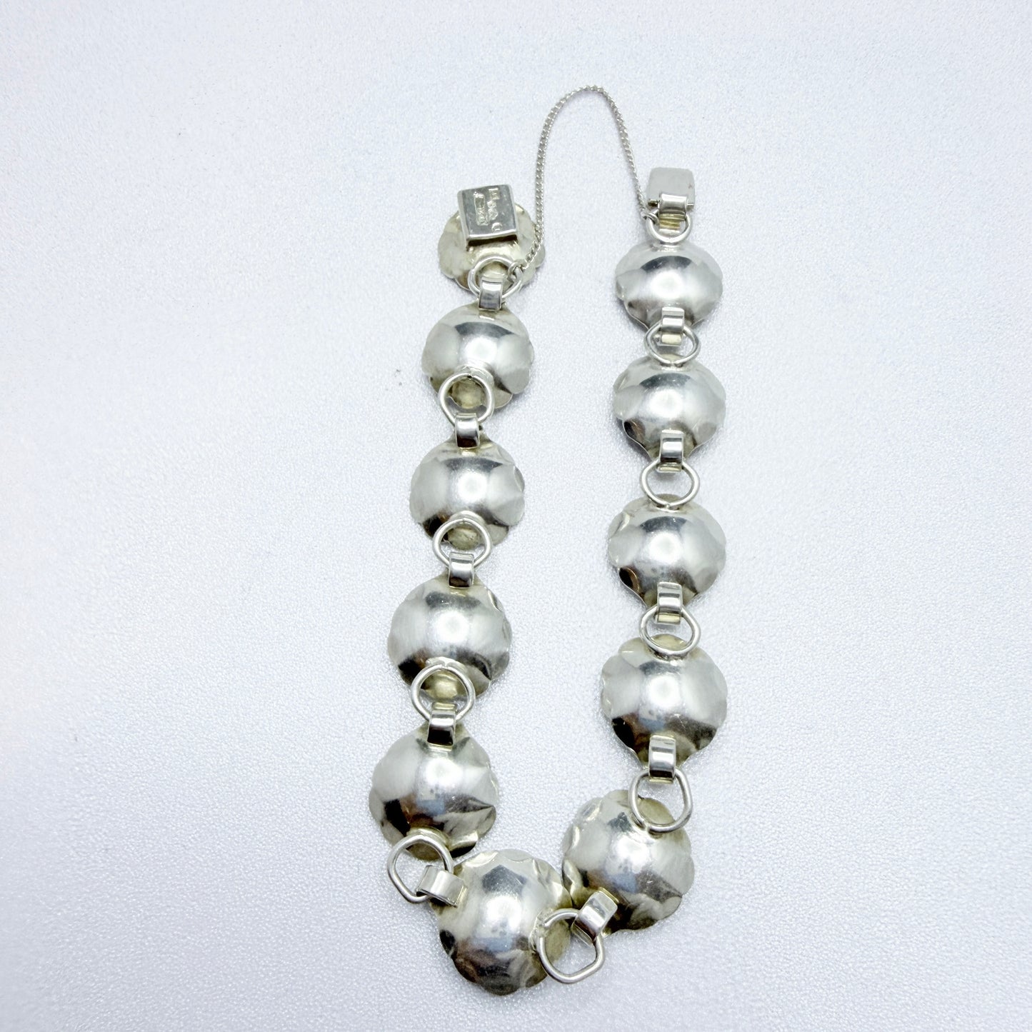 Alton, Sweden 1967. Vintage Sterling Silver Bergslagen-stone Bracelet.
