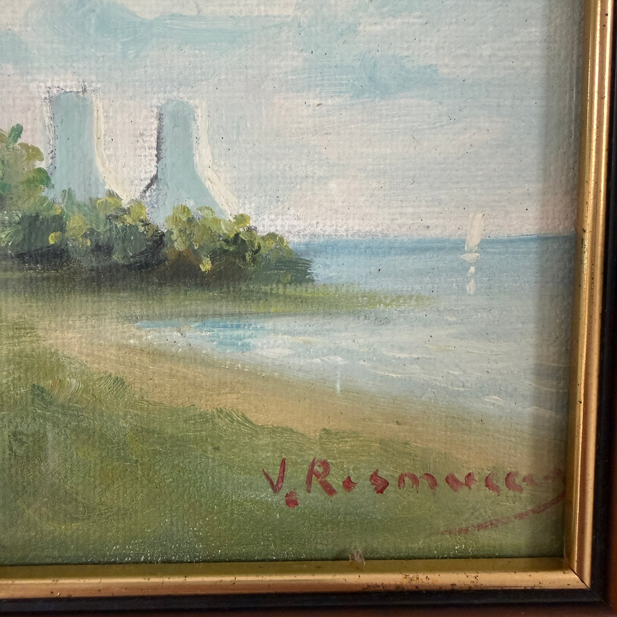 Viktor Rasmussen, Denmark. Vintage Original Oil Painting.