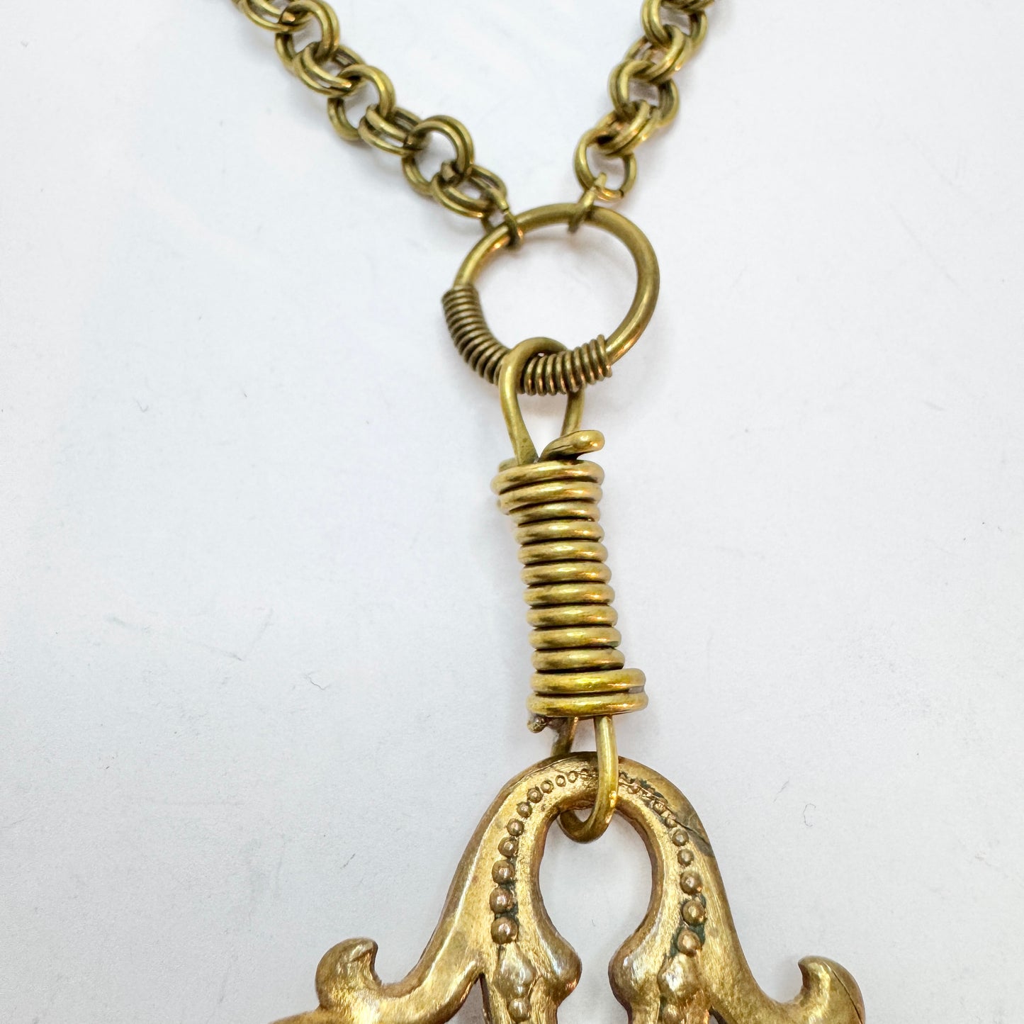 Kalevala Koru, Finland c 1970s. Large Vintage Bronze Pendant Necklace.