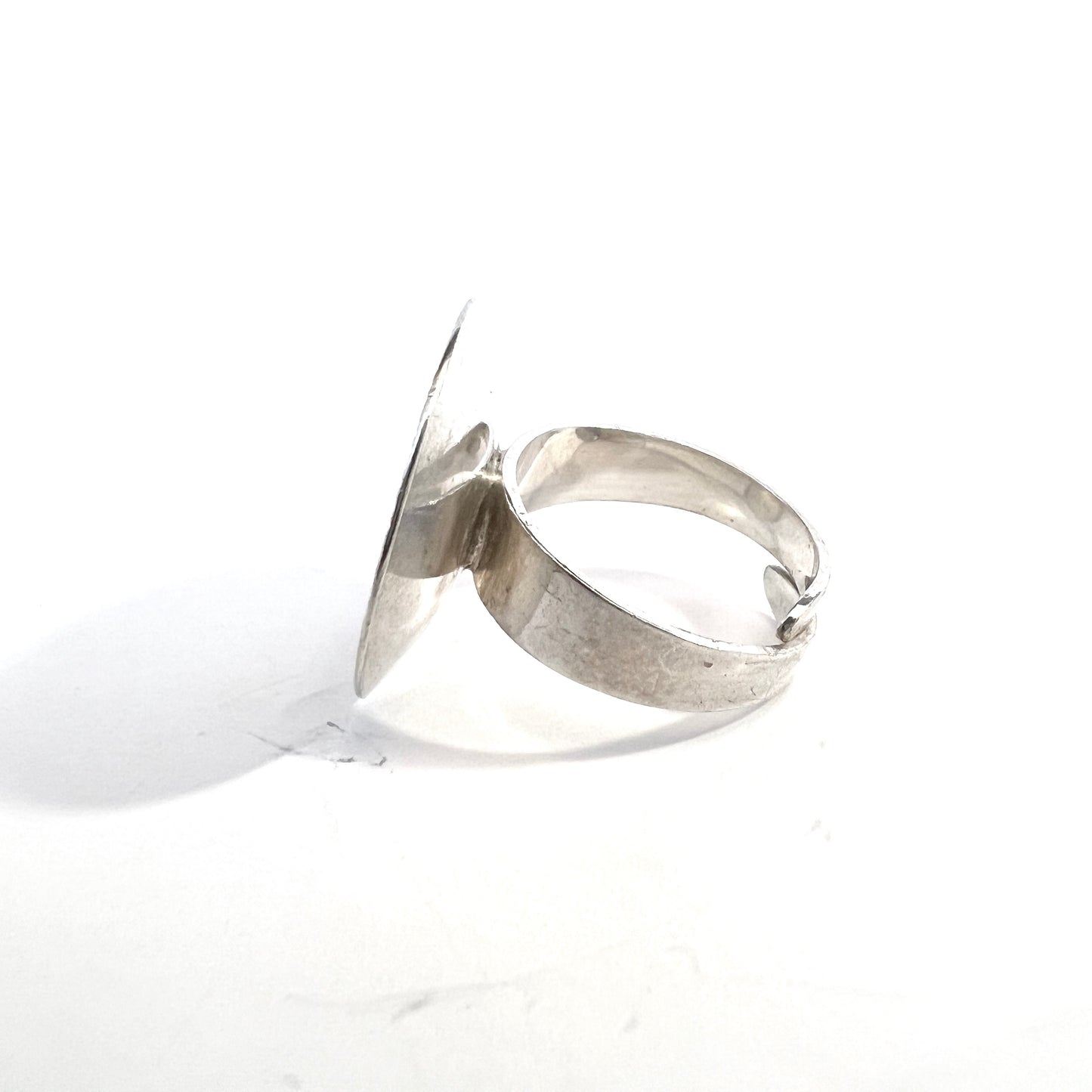 Hedbergs, Sweden 1973, Vintage Modernist Sterling Silver Ring.