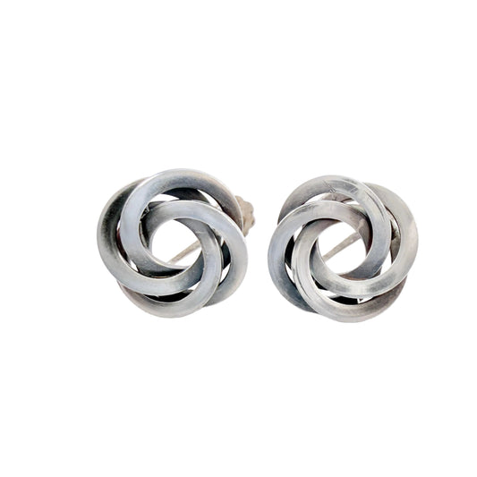 Sweden / Denmark 1950s. Vintage Sterling Silver Earrings.