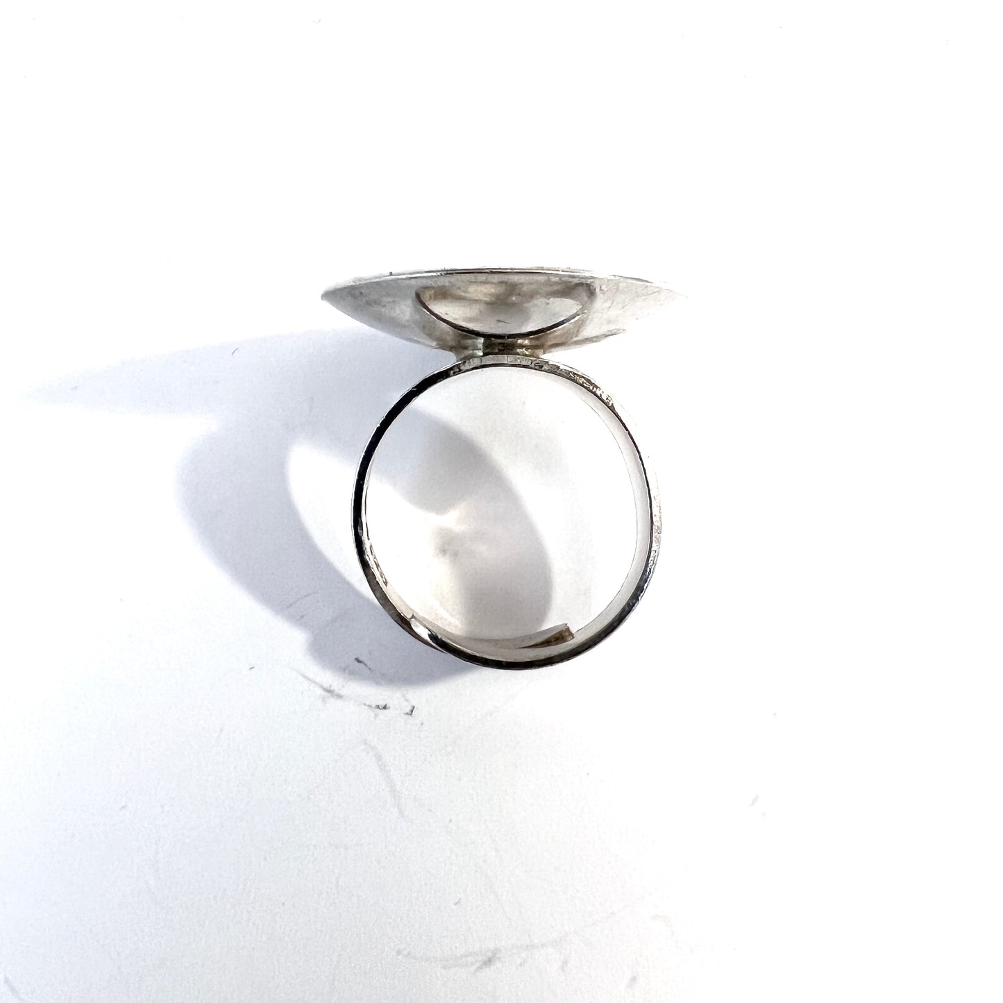 Hedbergs, Sweden 1973, Vintage Modernist Sterling Silver Ring.