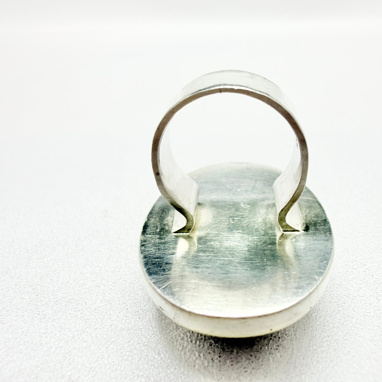 Anders Högberg, Sweden 1973. Bold Vintage Sterling Granite RIng. Signed.