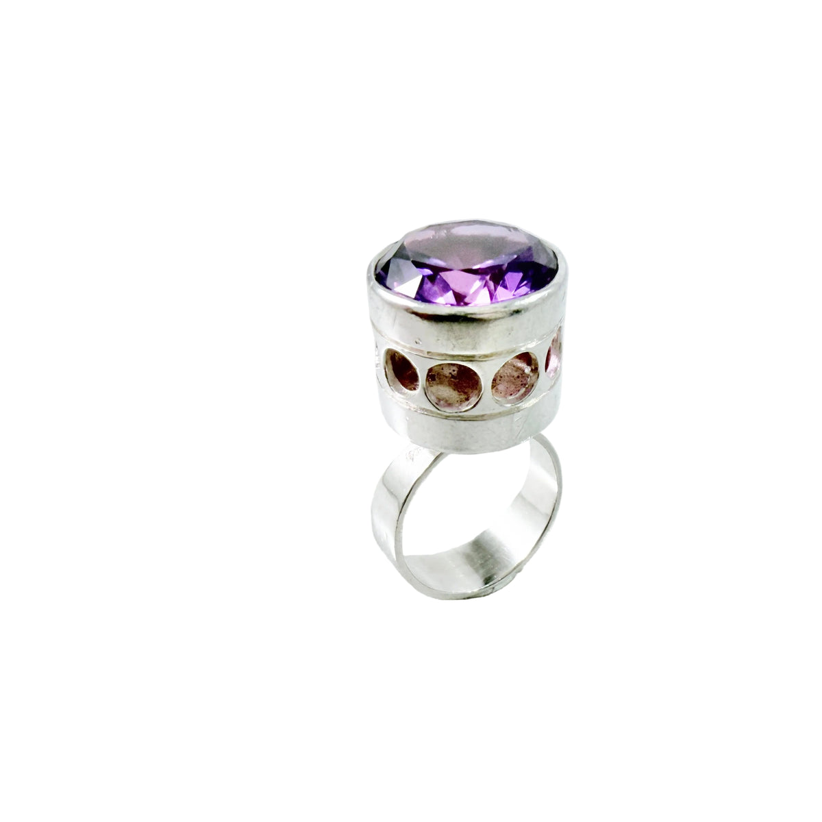 Bengt Hallberg, Sweden 1968. Vintage Sterling Silver Amethyst Ring