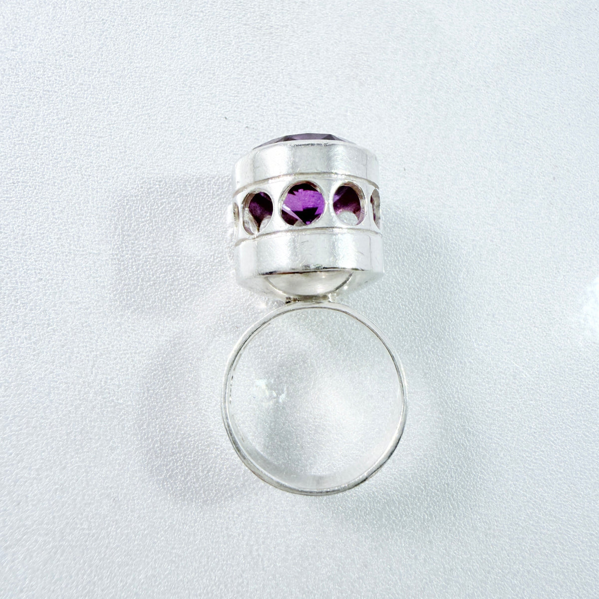 Bengt Hallberg, Sweden 1968. Vintage Sterling Silver Amethyst Ring