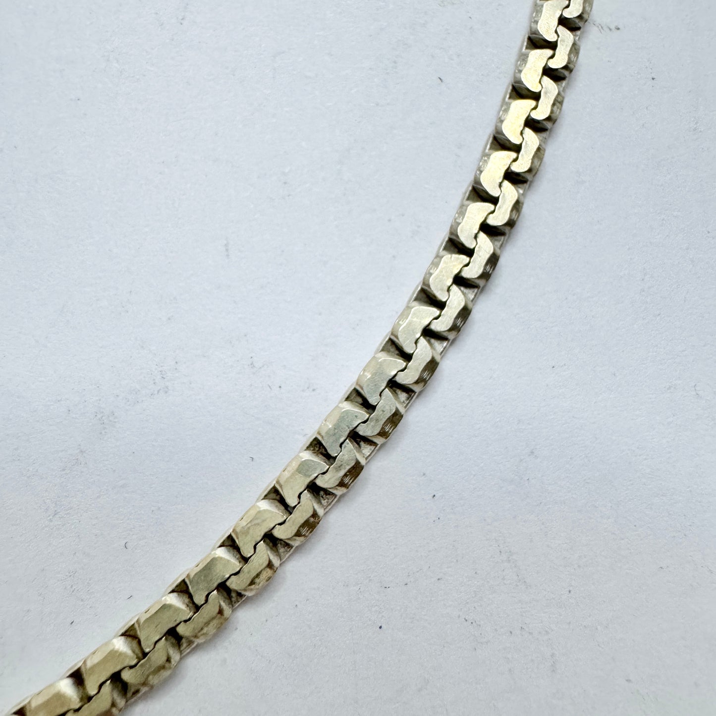 Arezzo, Italy. Vintage Solid Silver Chain Necklace.