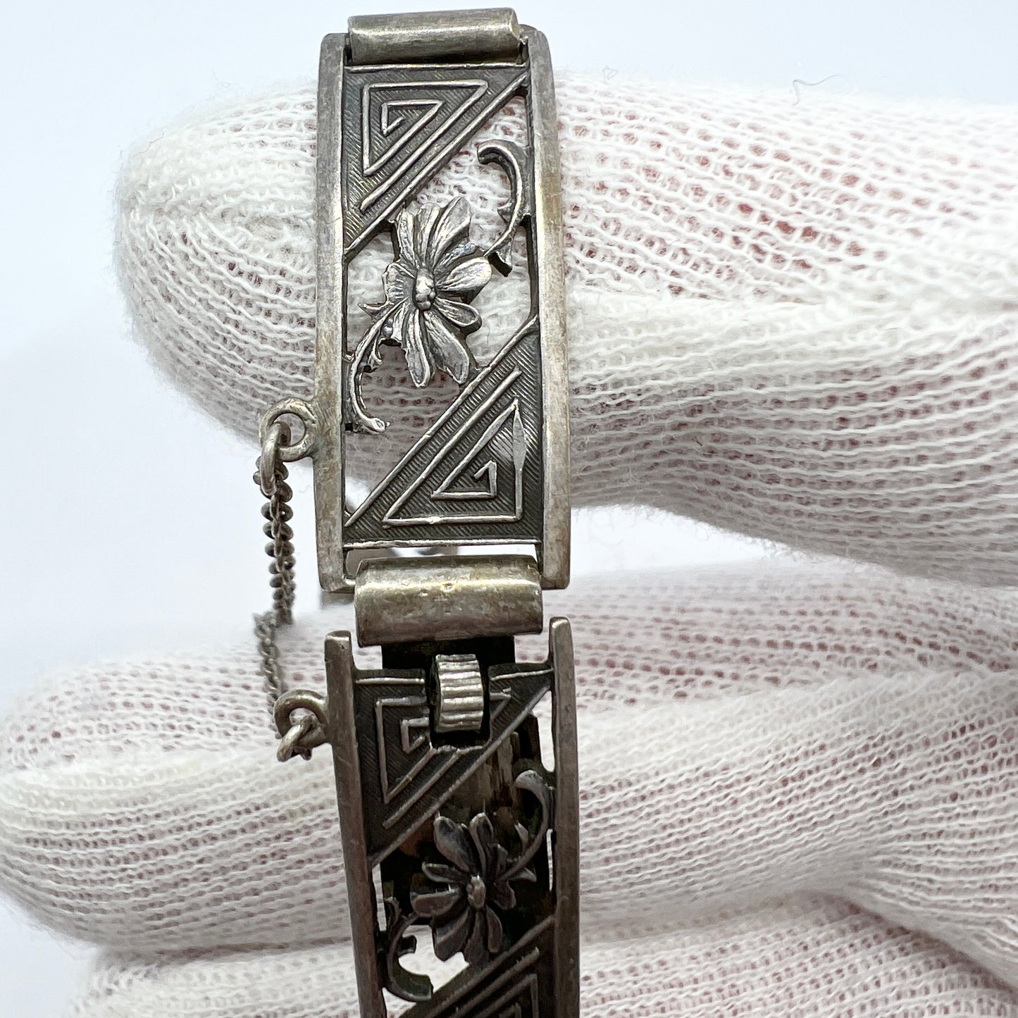 Herman Wist, Finland 1941. Rare War-Time Vintage Solid Silver Bracelet.