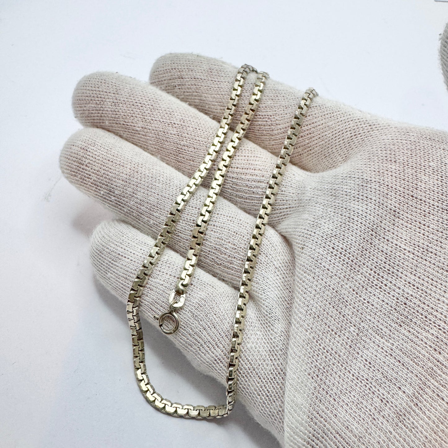 Arezzo, Italy. Vintage Solid Silver Chain Necklace.