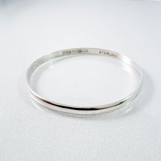 Hedbergs, Sweden 1975. Vintage Sterling Silver bangle Bracelet.