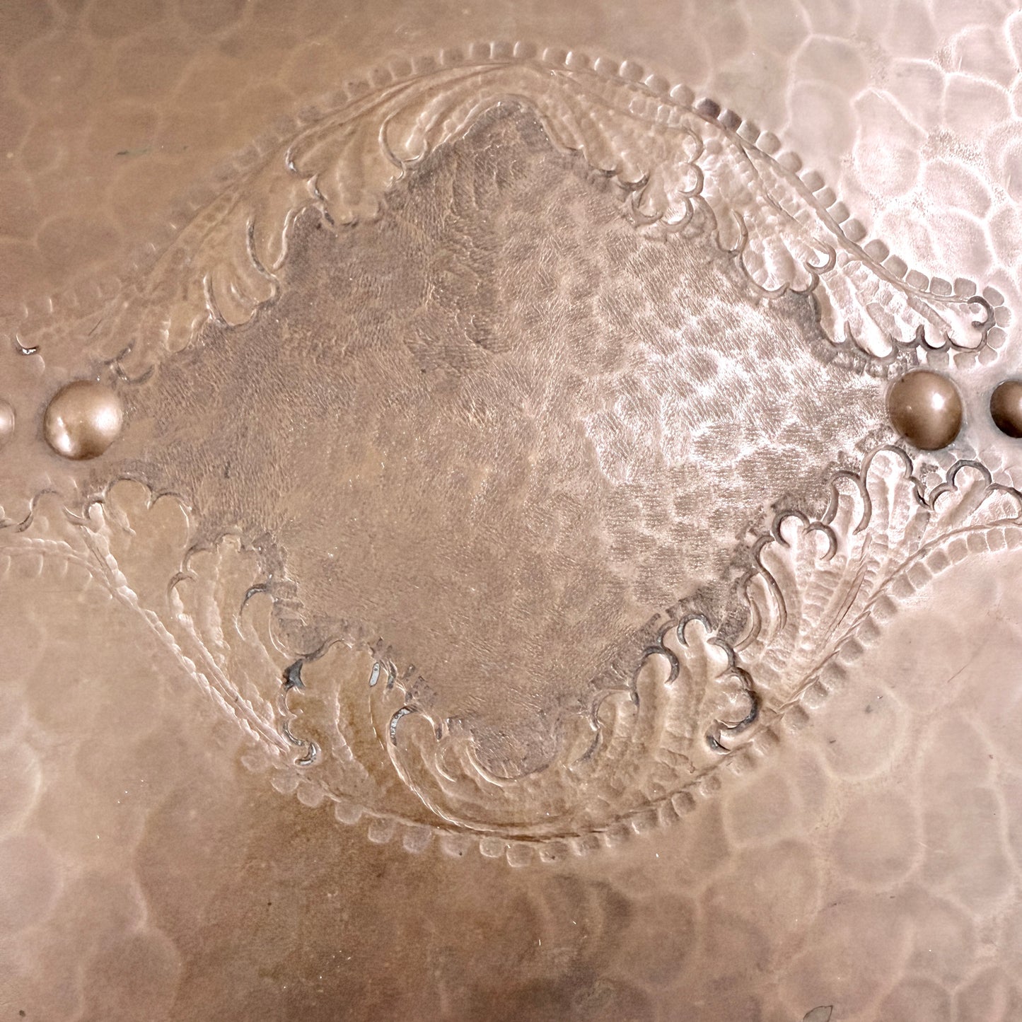 Antique Copper Jugendstil Art Nouveau Jewelry Large Trinket Casket