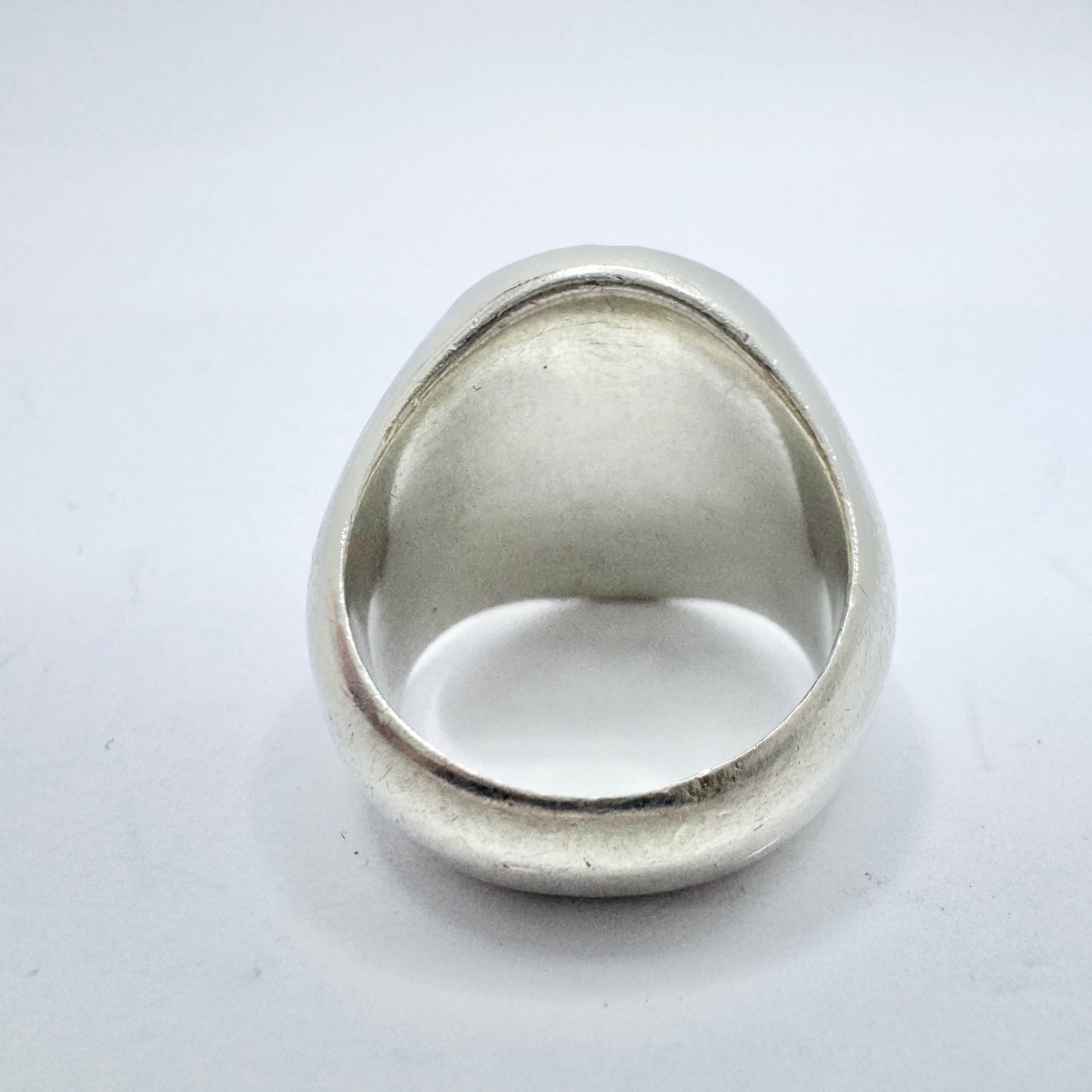Chunky Vintage Sterling Silver Signet Ring.