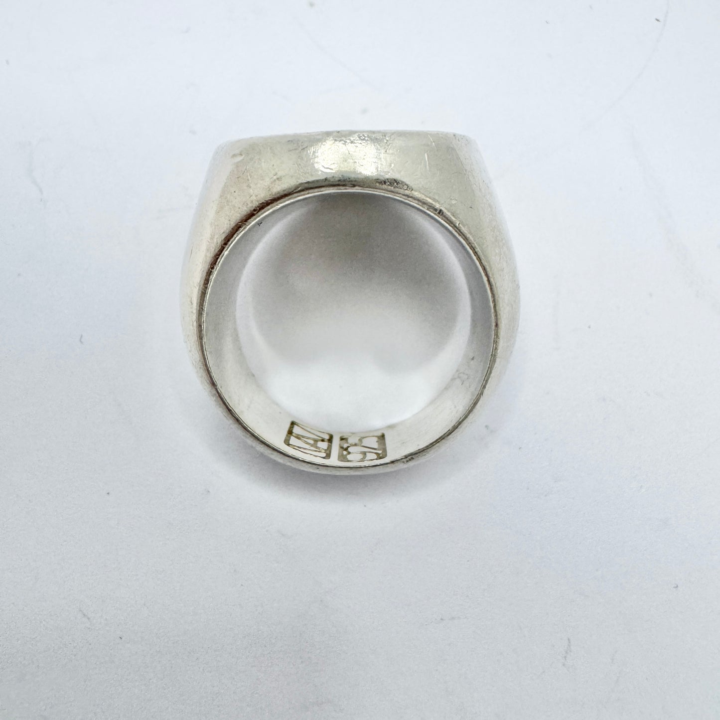 Chunky Vintage Sterling Silver Signet Ring.