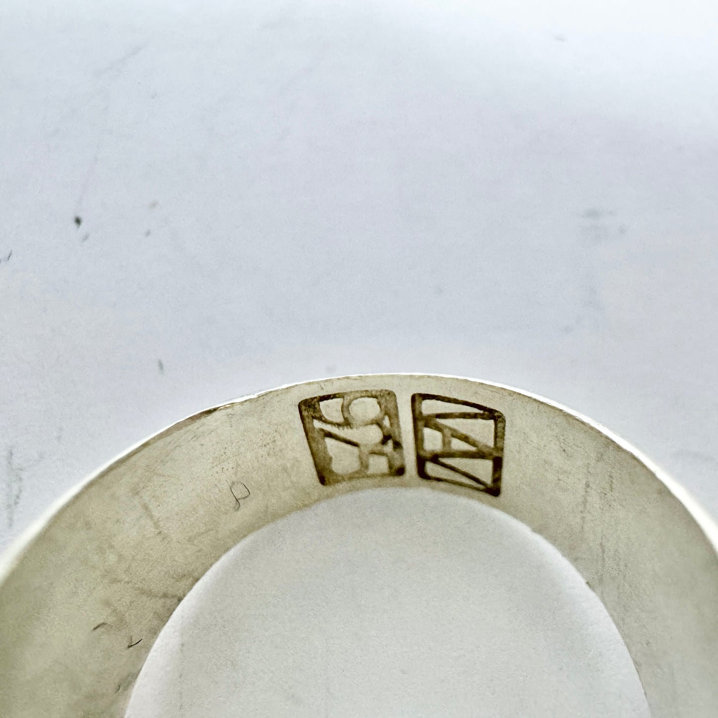 Chunky Vintage Sterling Silver Signet Ring.
