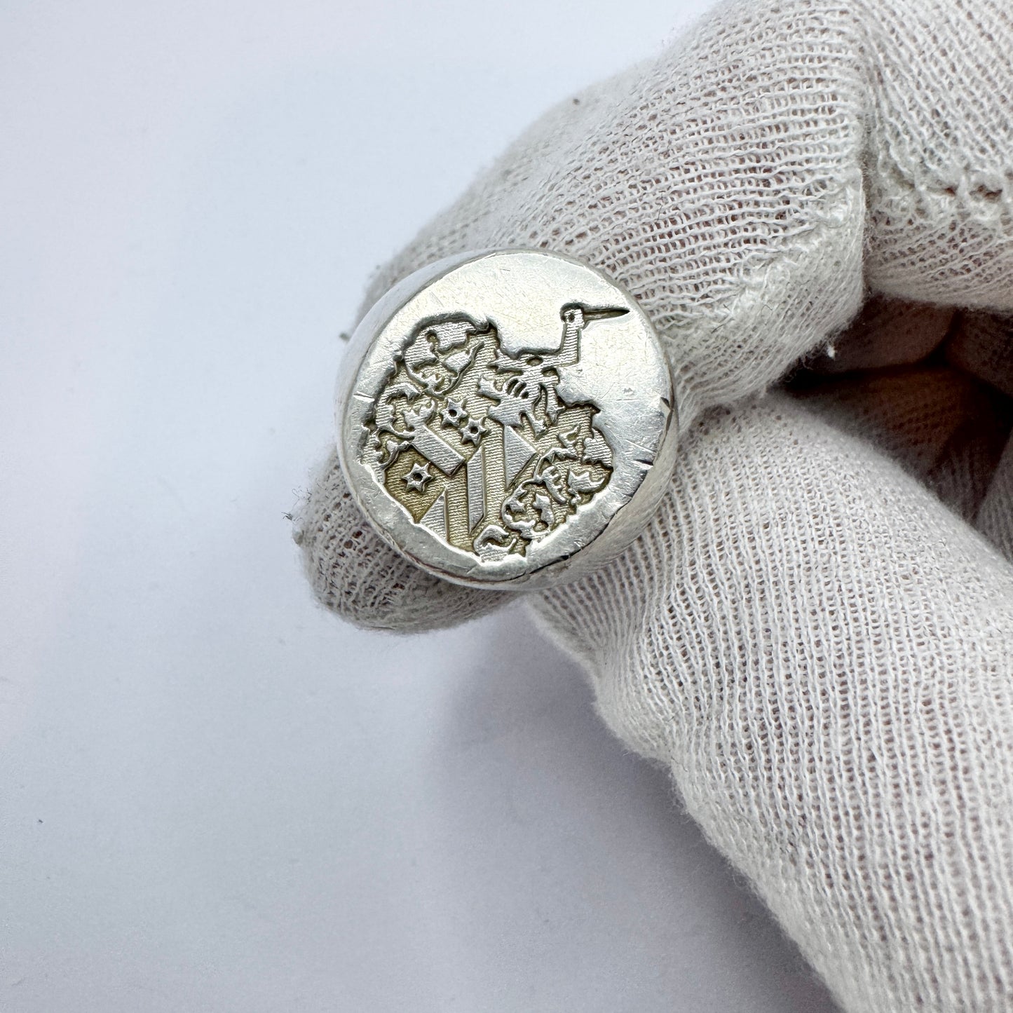 Chunky Vintage Sterling Silver Signet Ring.