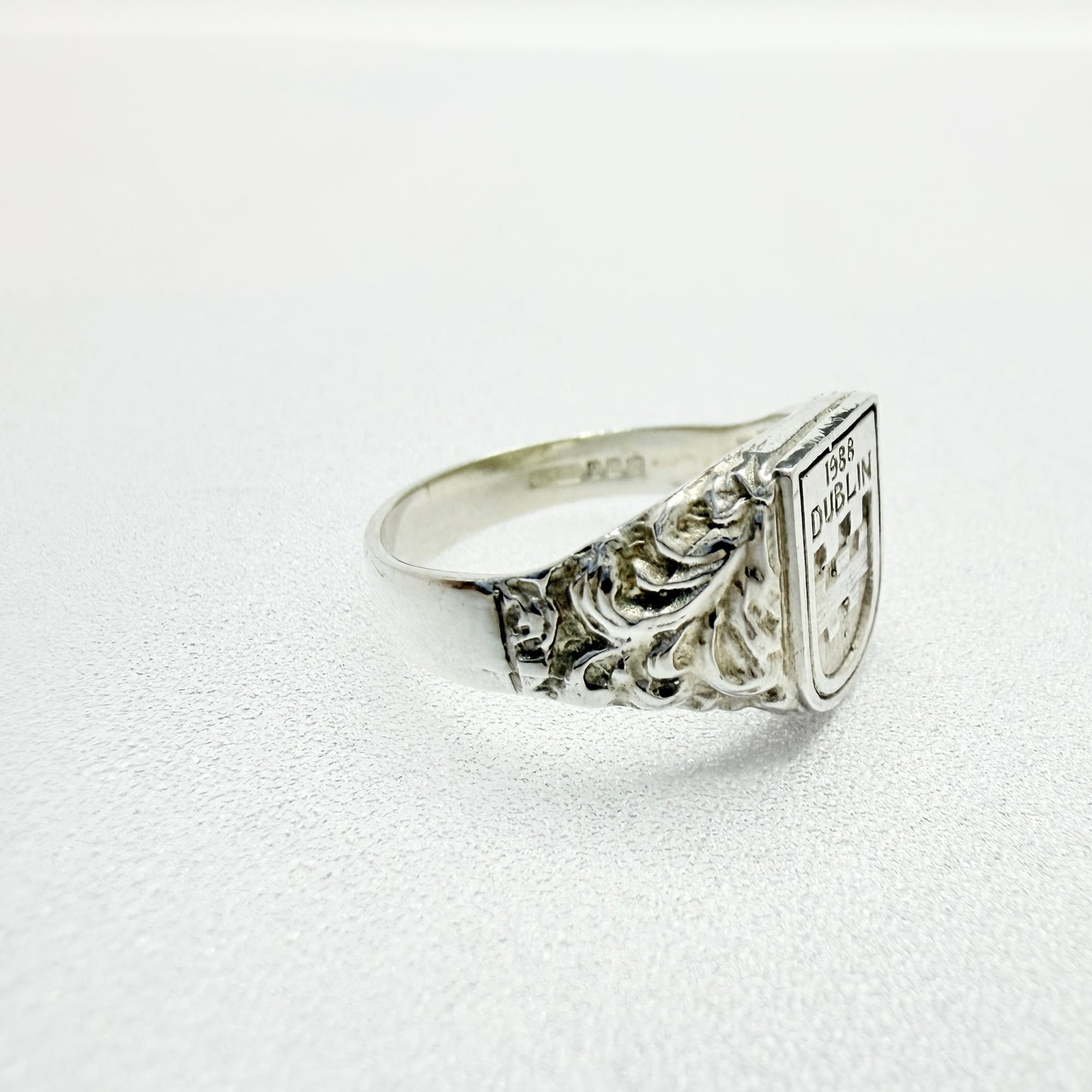 Dublin, 1988. Vintage Sterling Silver Signet Ring.