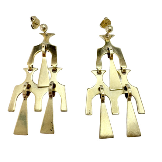 David-Andersen, Norway. Vintage Sterling Silver Earrings.