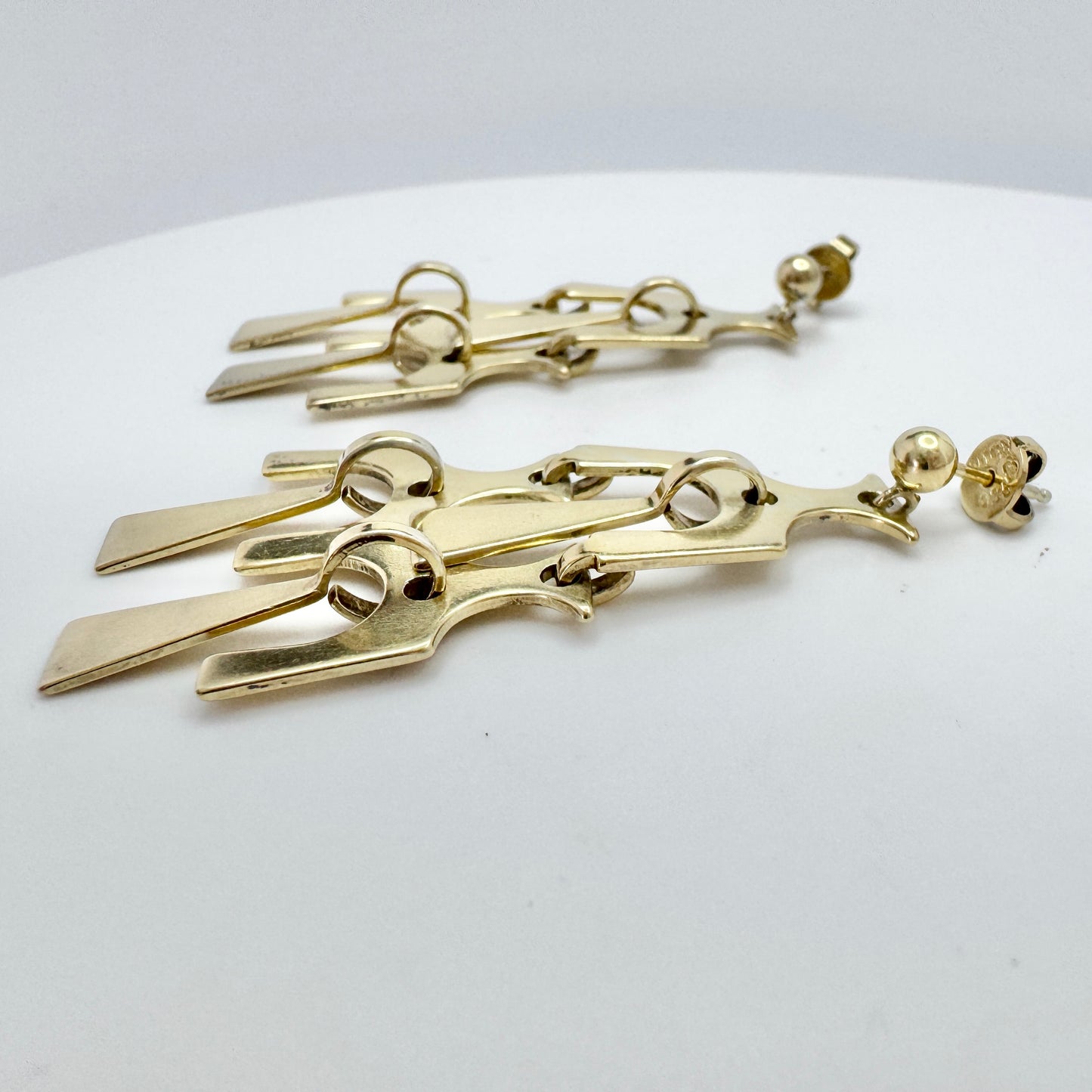 David-Andersen, Norway. Vintage Sterling Silver Earrings.