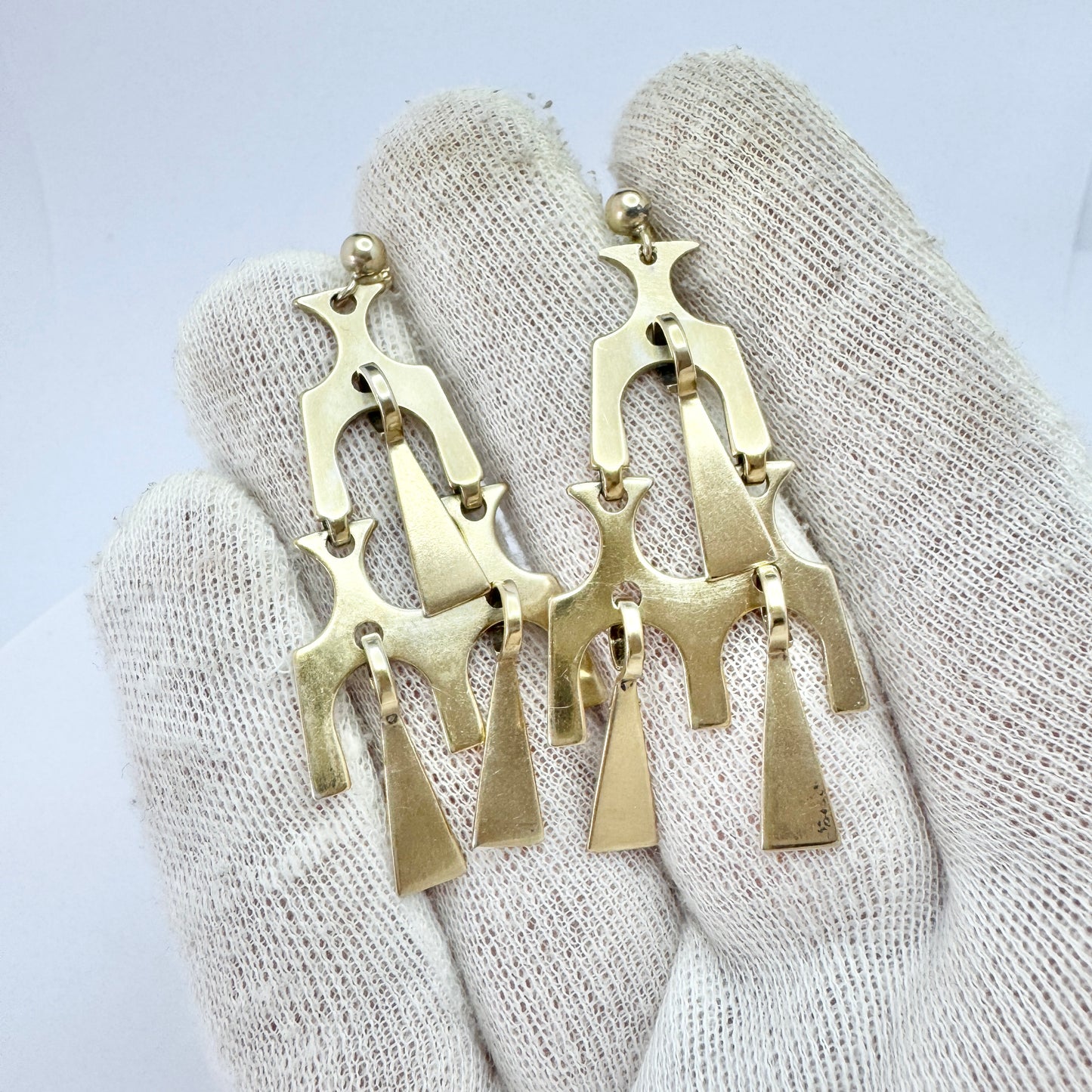 David-Andersen, Norway. Vintage Sterling Silver Earrings.