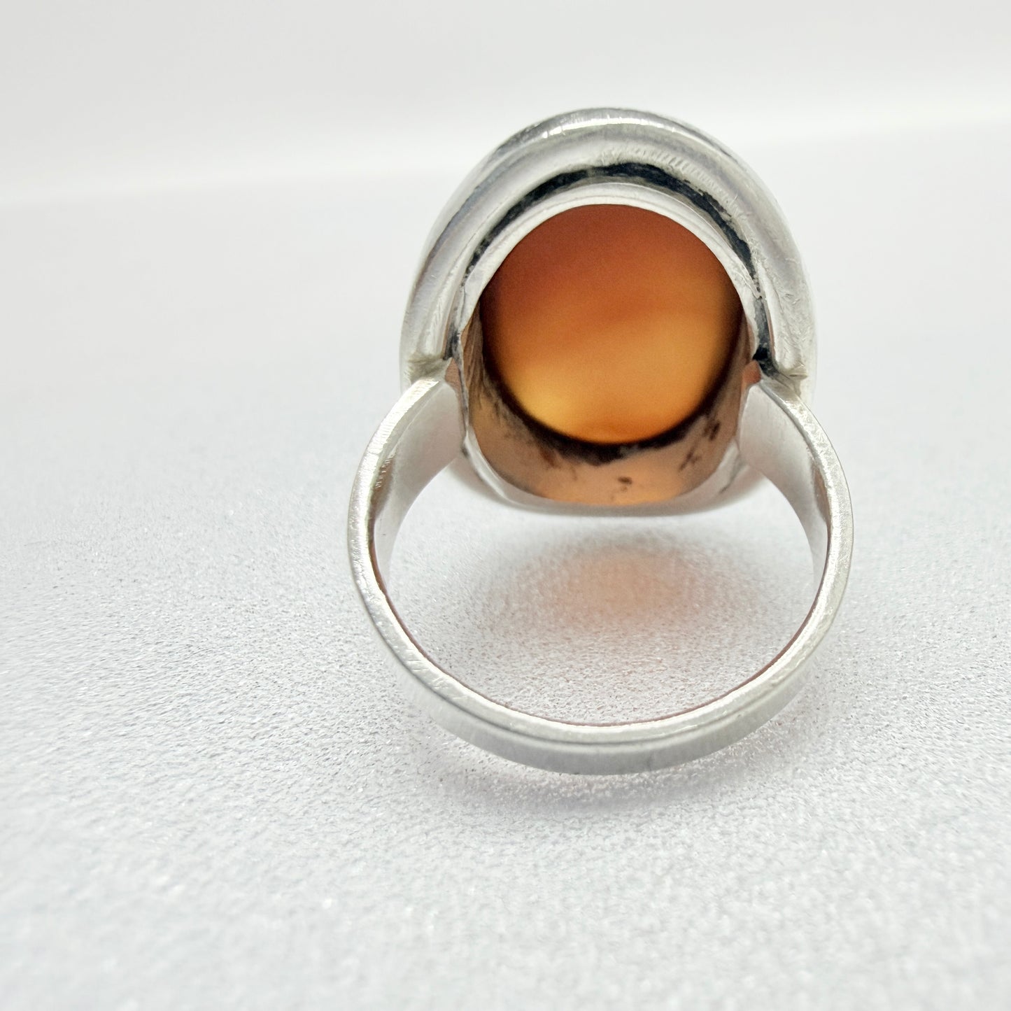 Herman Siersbøl, Denmark 1950-60s Vintage Solid Silver Carnelian Ring.