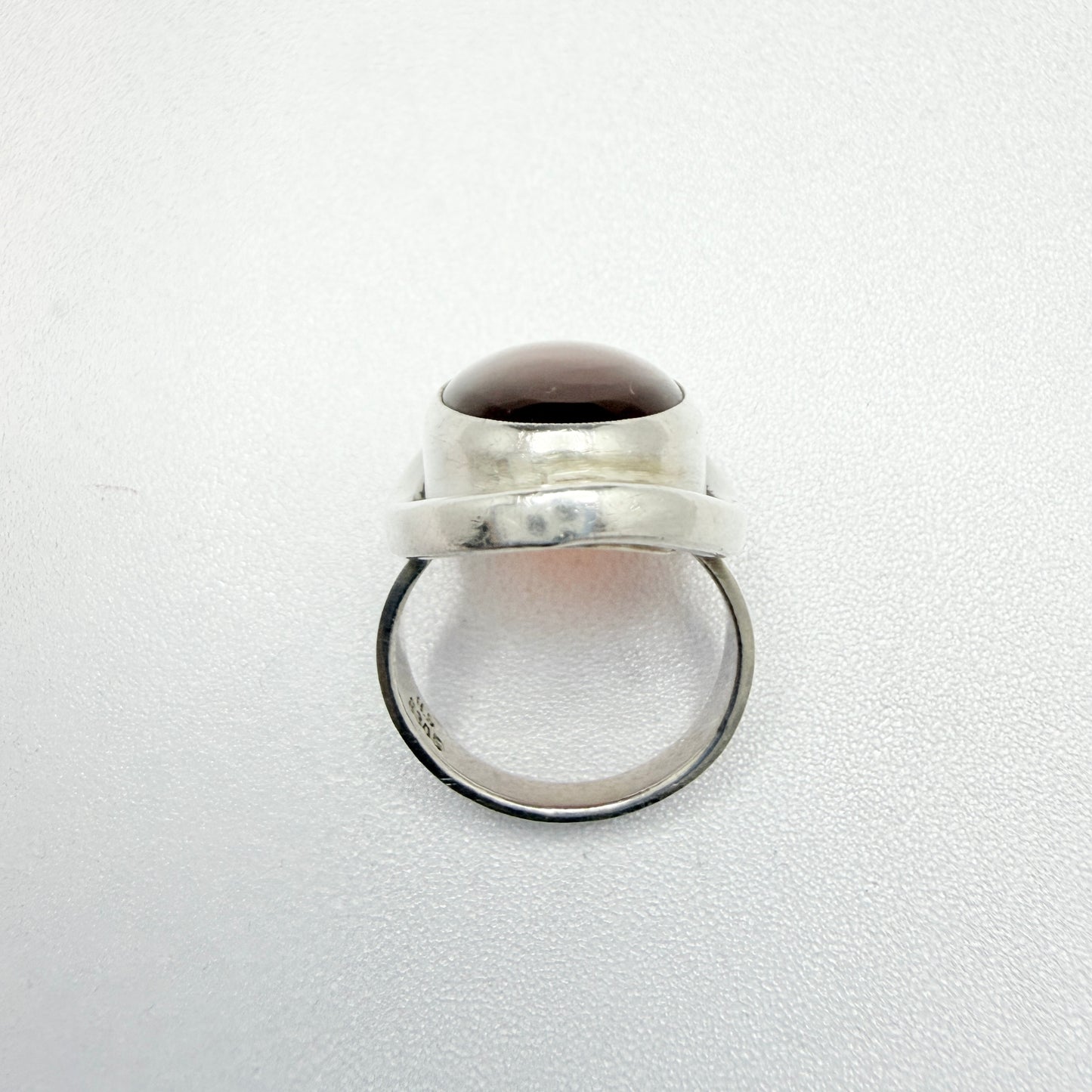 Herman Siersbøl, Denmark 1950-60s Vintage Solid Silver Carnelian Ring.