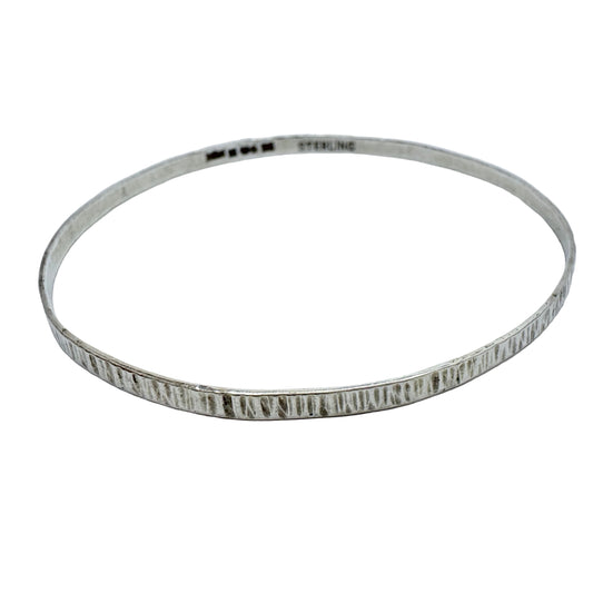 Atelje Femton, Sweden 1974. Vintage Sterling Silver Bangle Bracelet.