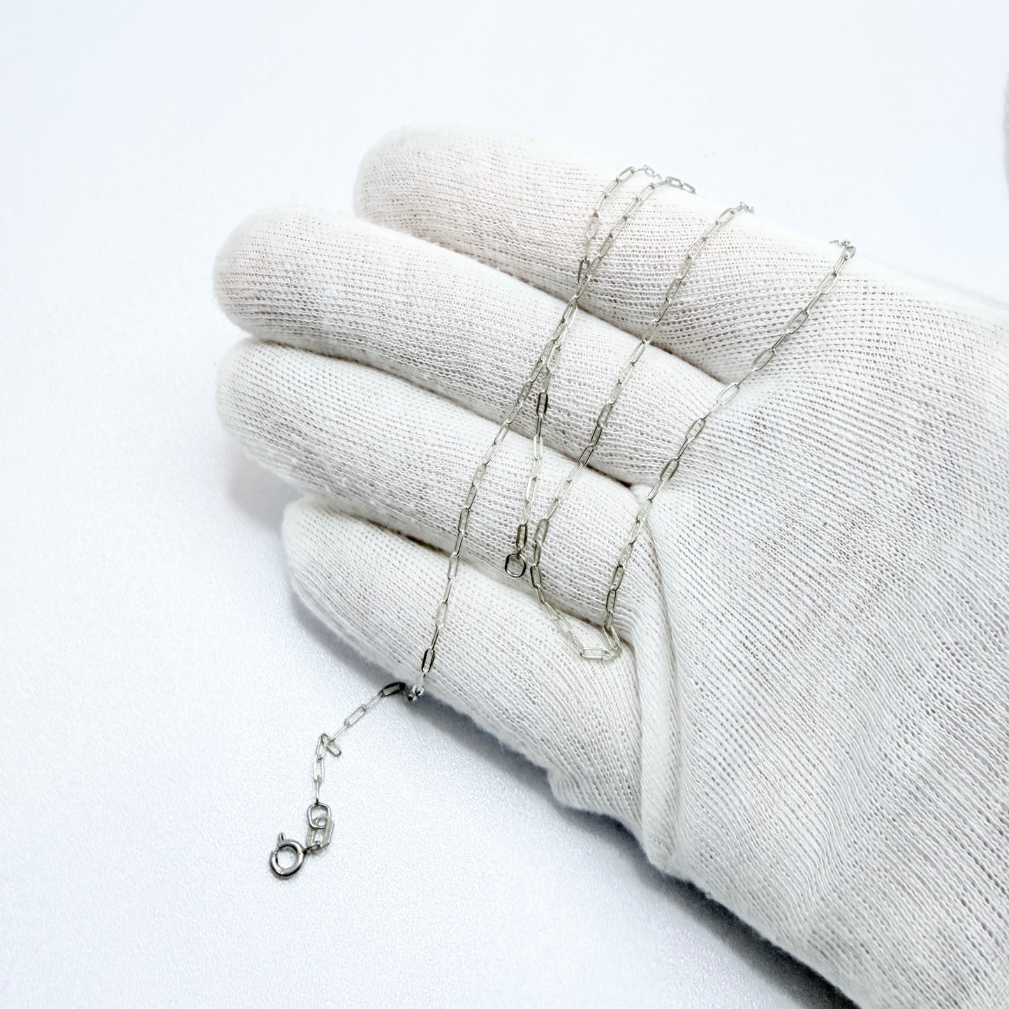 Spain. Vintage Sterling Silver Chain Necklace.