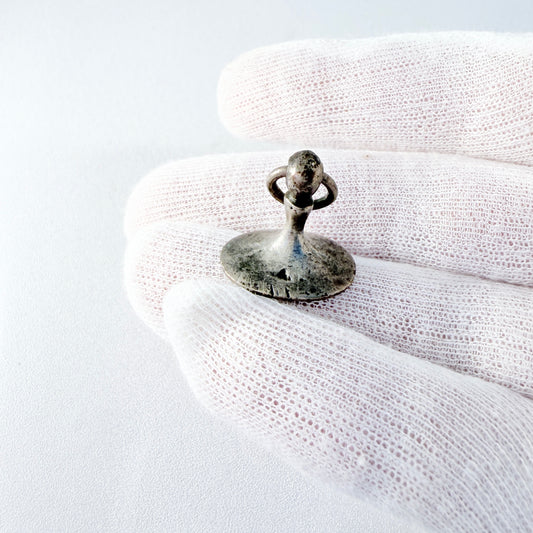 Antique Silver Wax Seal Stamp Pendant. Prob. Ottoman Empire 1800s.