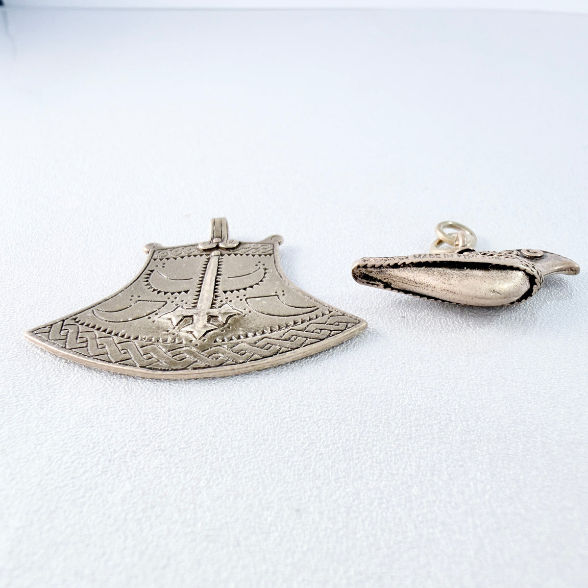 Kalevala Koru, Finland. Two Vintage Bronze Pendants.