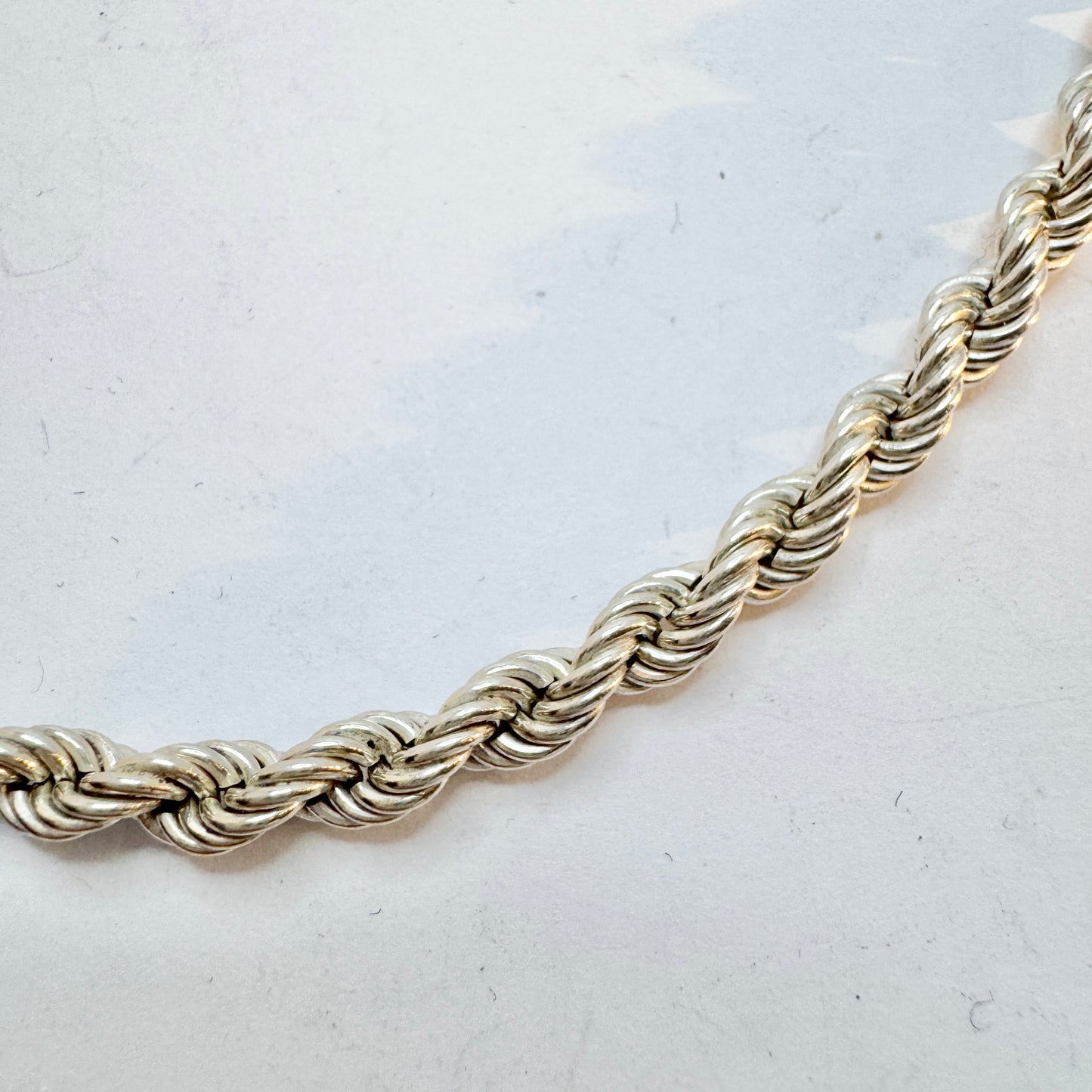 GUAB, Sweden. Vintage Solid Silver Chain Necklace.