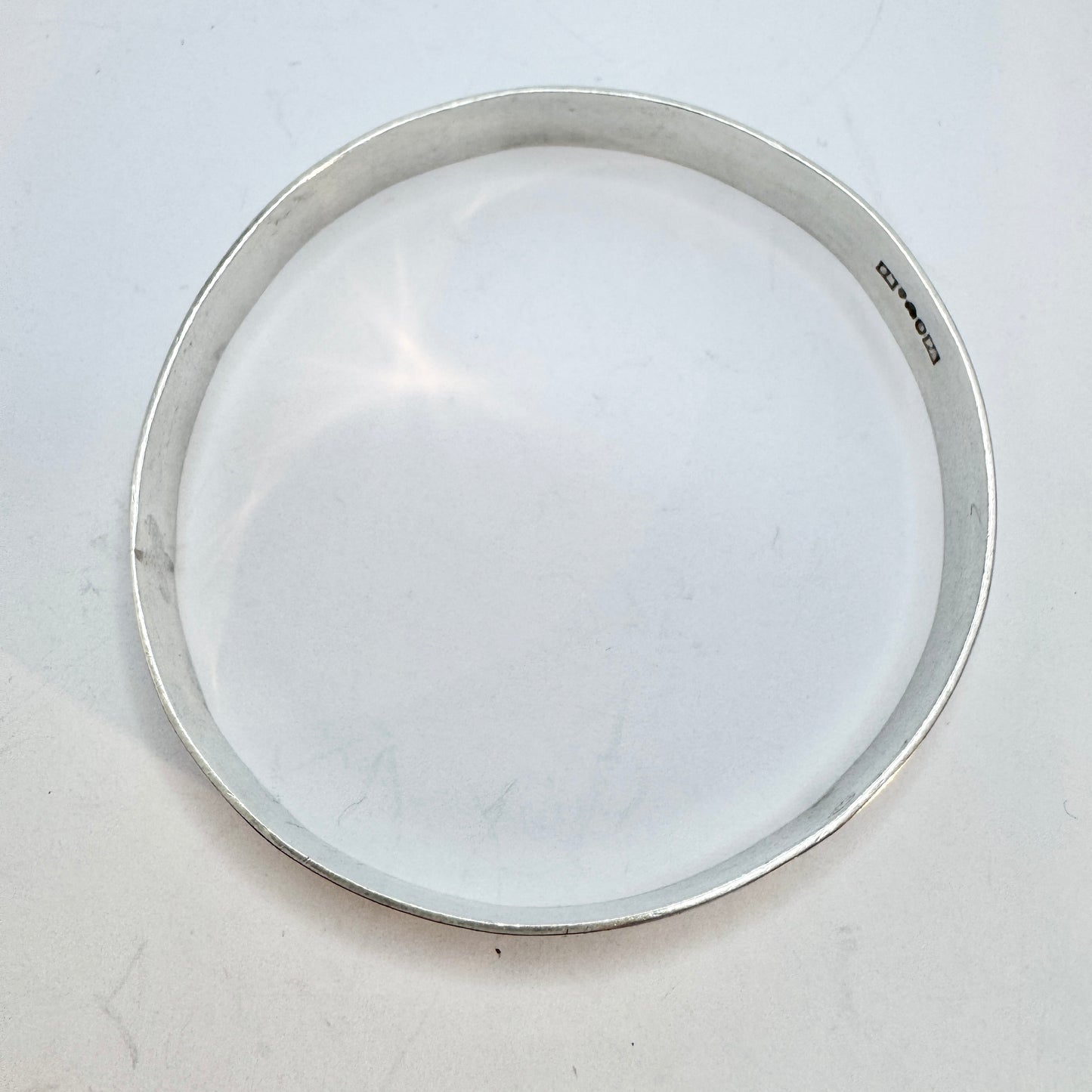 Victor Janson, Sweden 1963. Vintage Solid Silver Bangle Bracelet.