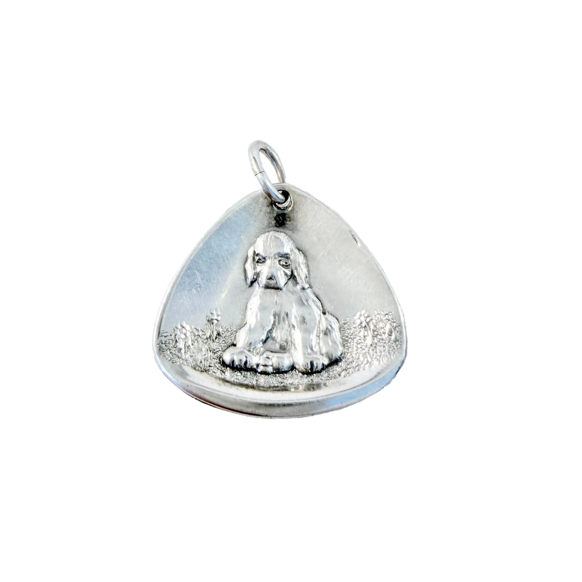 Alton, Sweden year 1960. Vintage Solid Silver Puppy Pendant.