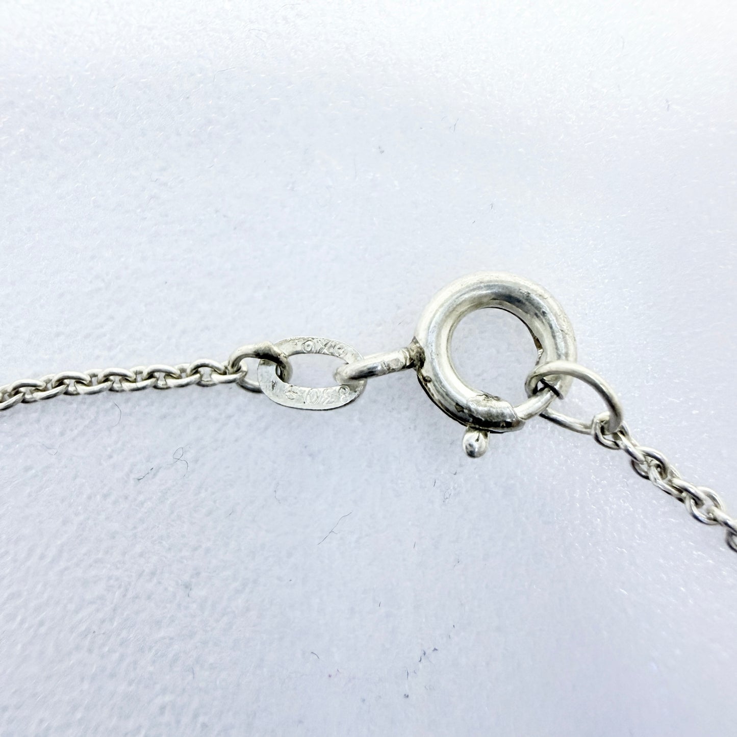 O F Hjortdahl, Norway ca 1940s Solid Silver Cross Pendant Necklace.