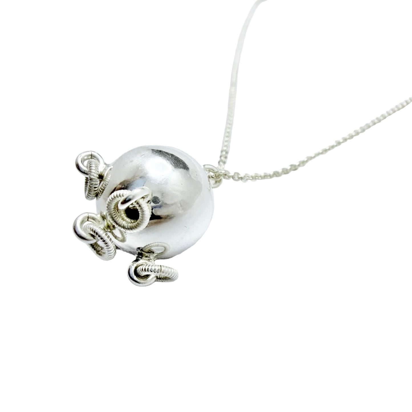 Karasjok, Norway. Vintage Sterling Silver Komsekule Magic Cradle Ball