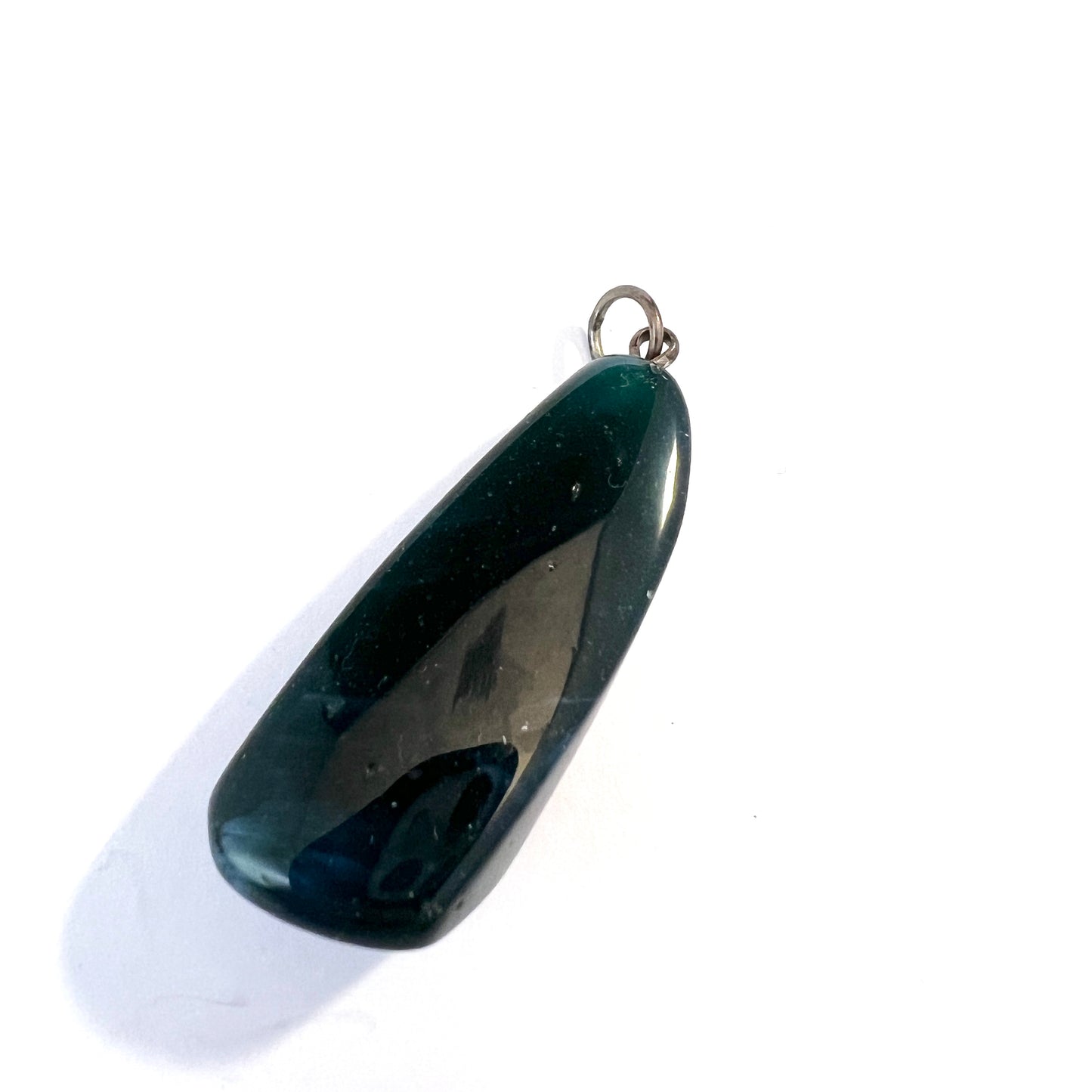 Vintage Solid Silver Bergslagen-stone Pendant.